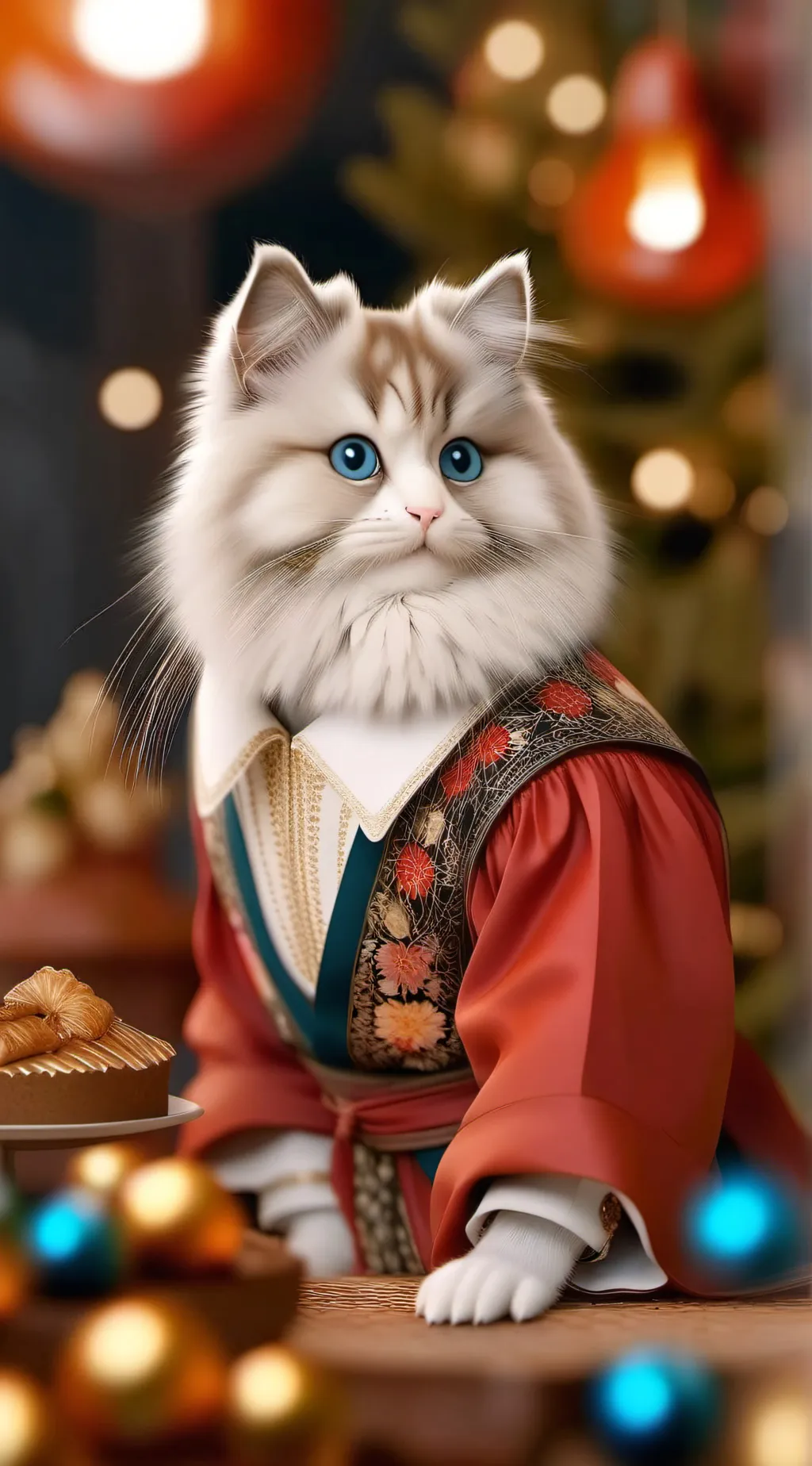 ai character: Mom and her kitten background