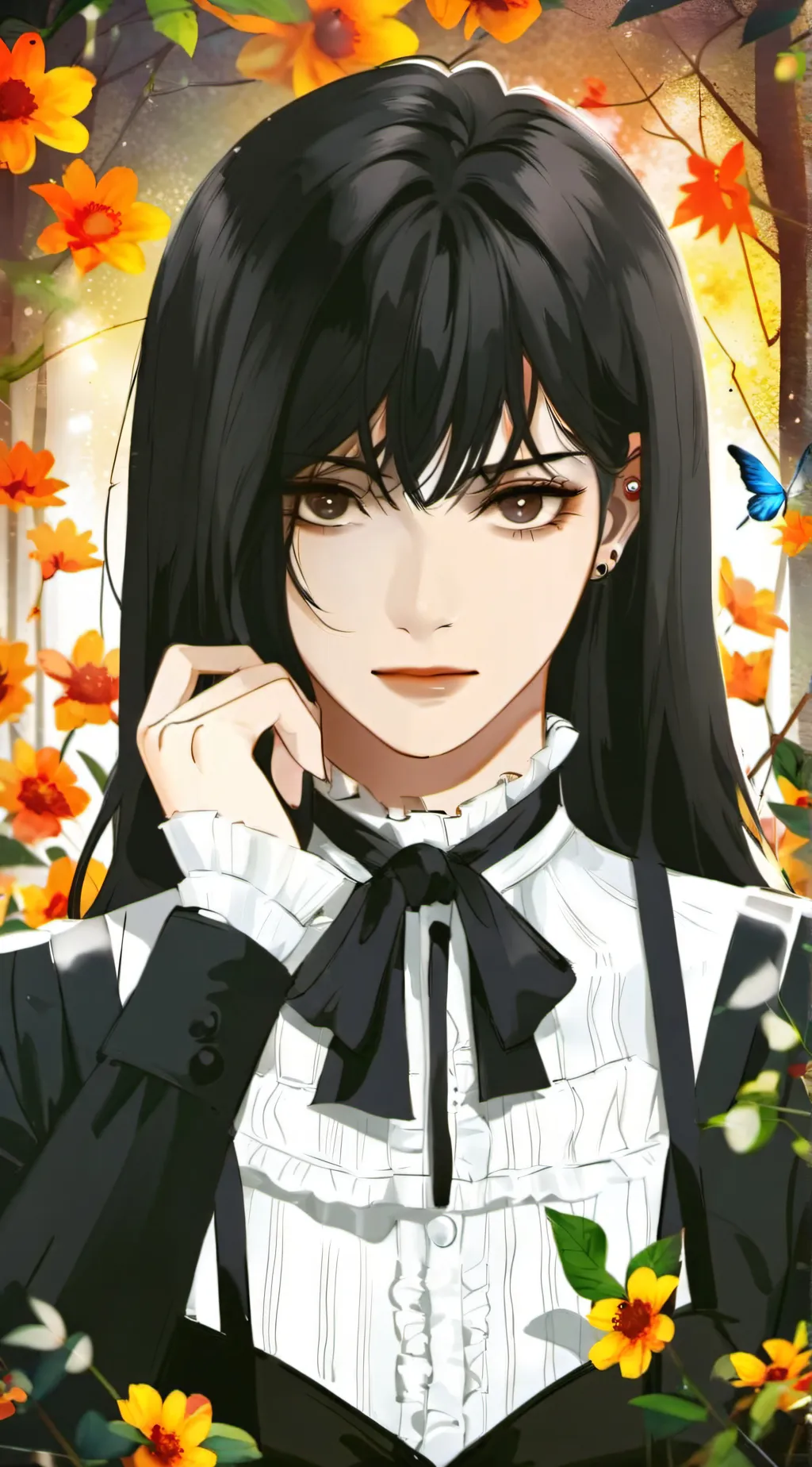 ai character: Divided background