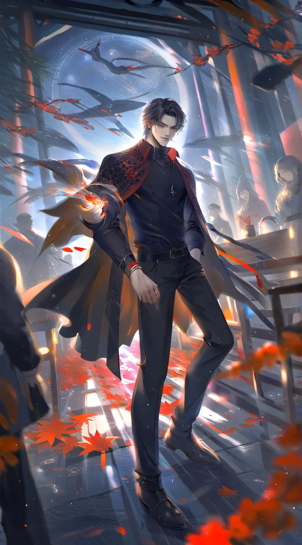 ai character: Dad on school day: background