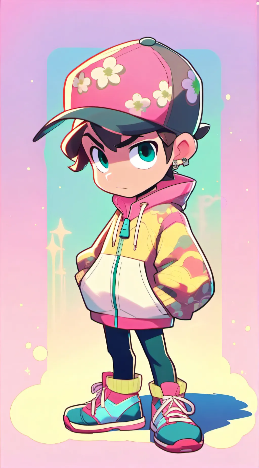 ai character: Sun background