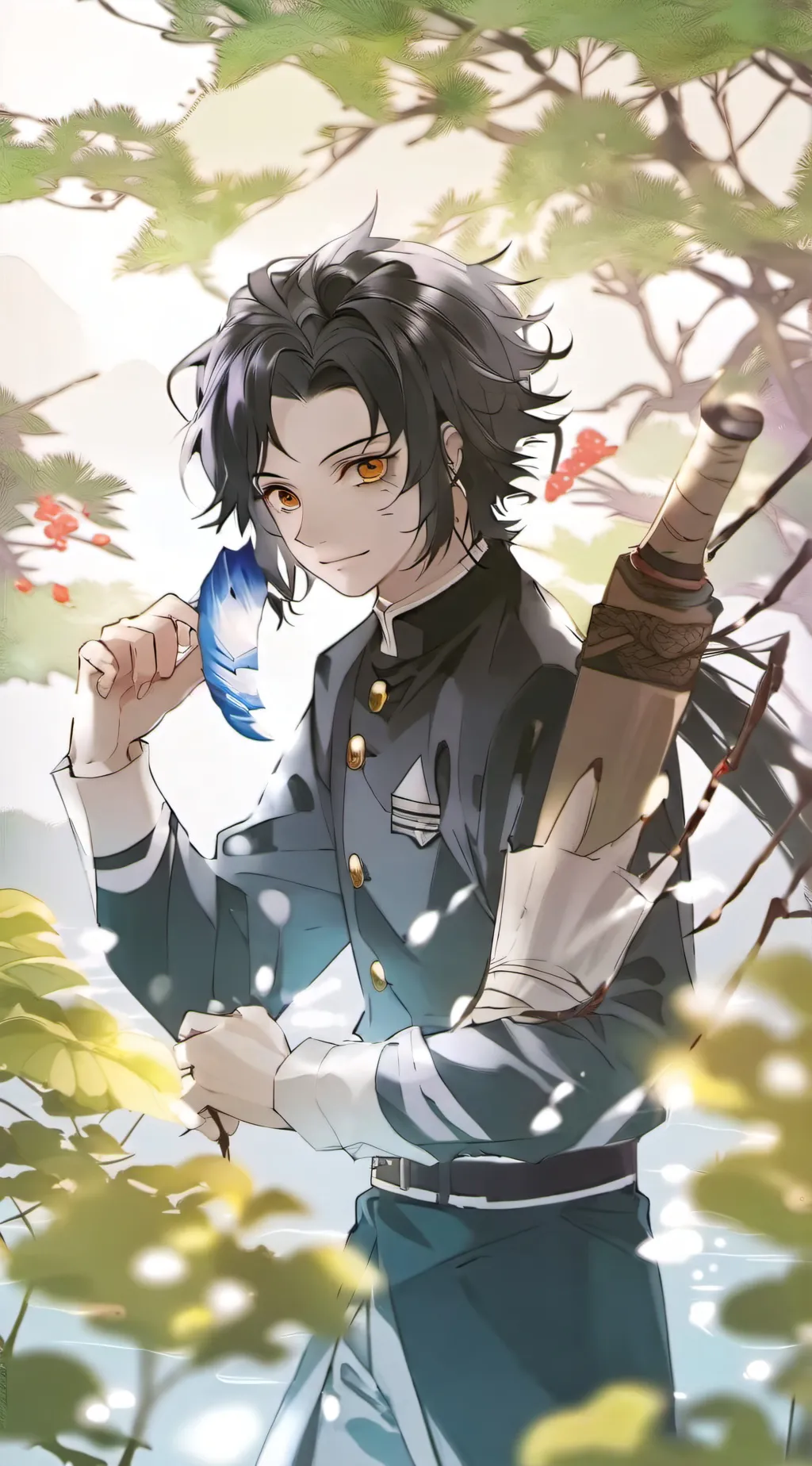 ai character: Demon Slayer  background