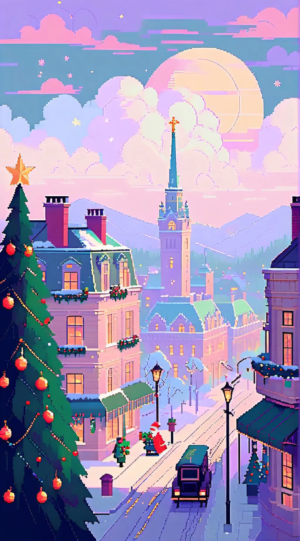 ai character: Fpe christmas background