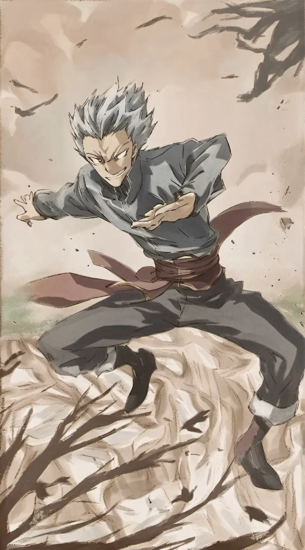 ai character: garuo  background