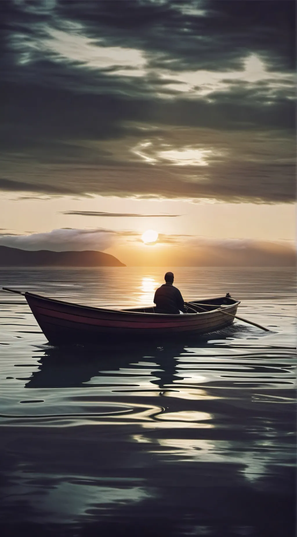 ai character: Lost in the sea background