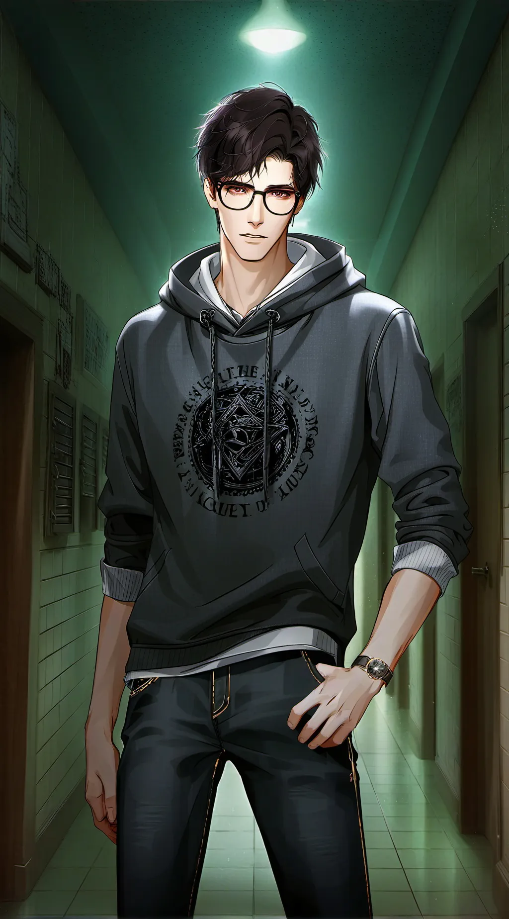 ai character: Damien background