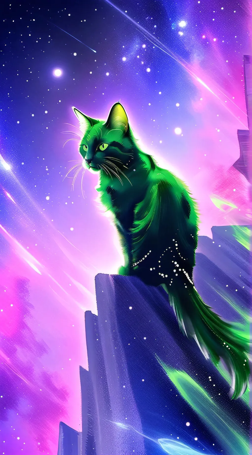 ai character: Alien cat background