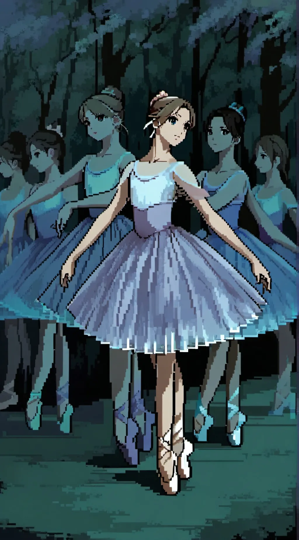 ai character: dance team~ background