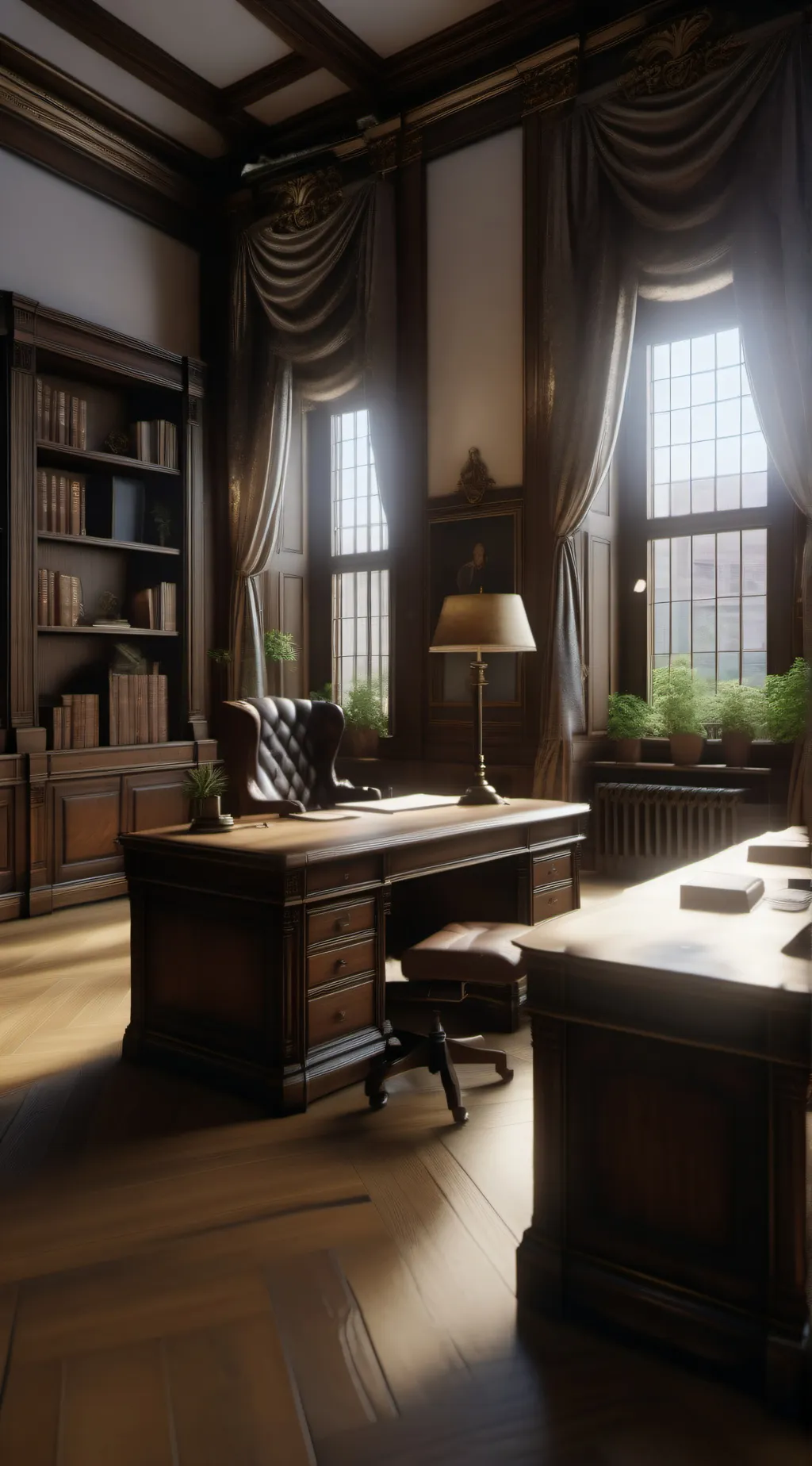 ai character: Hamilton at work! background