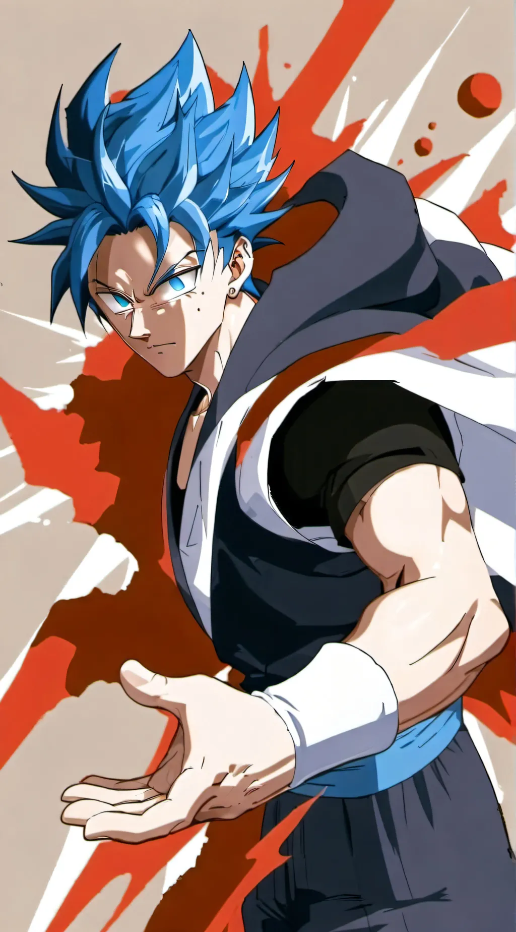 ai character: VEGITO BLUE background
