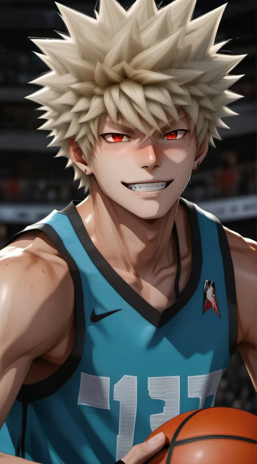ai character: Bakugou Katsuki background