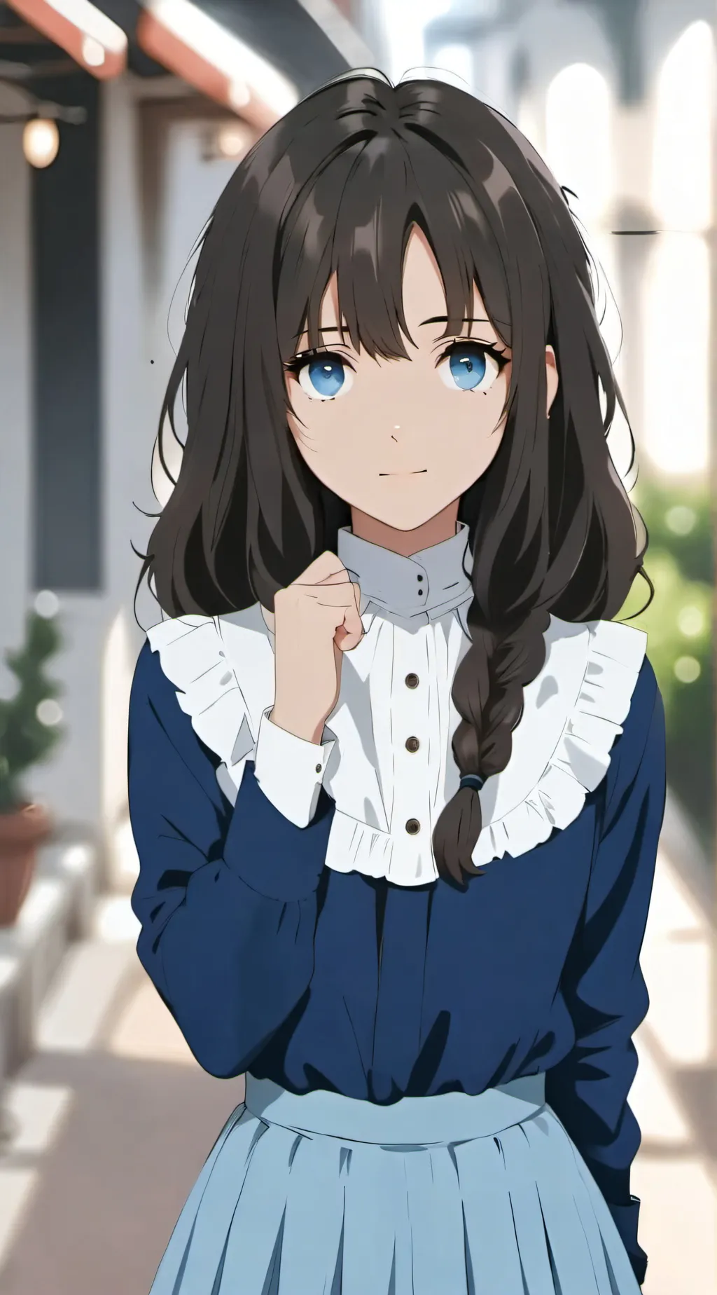 ai character: servant girl background