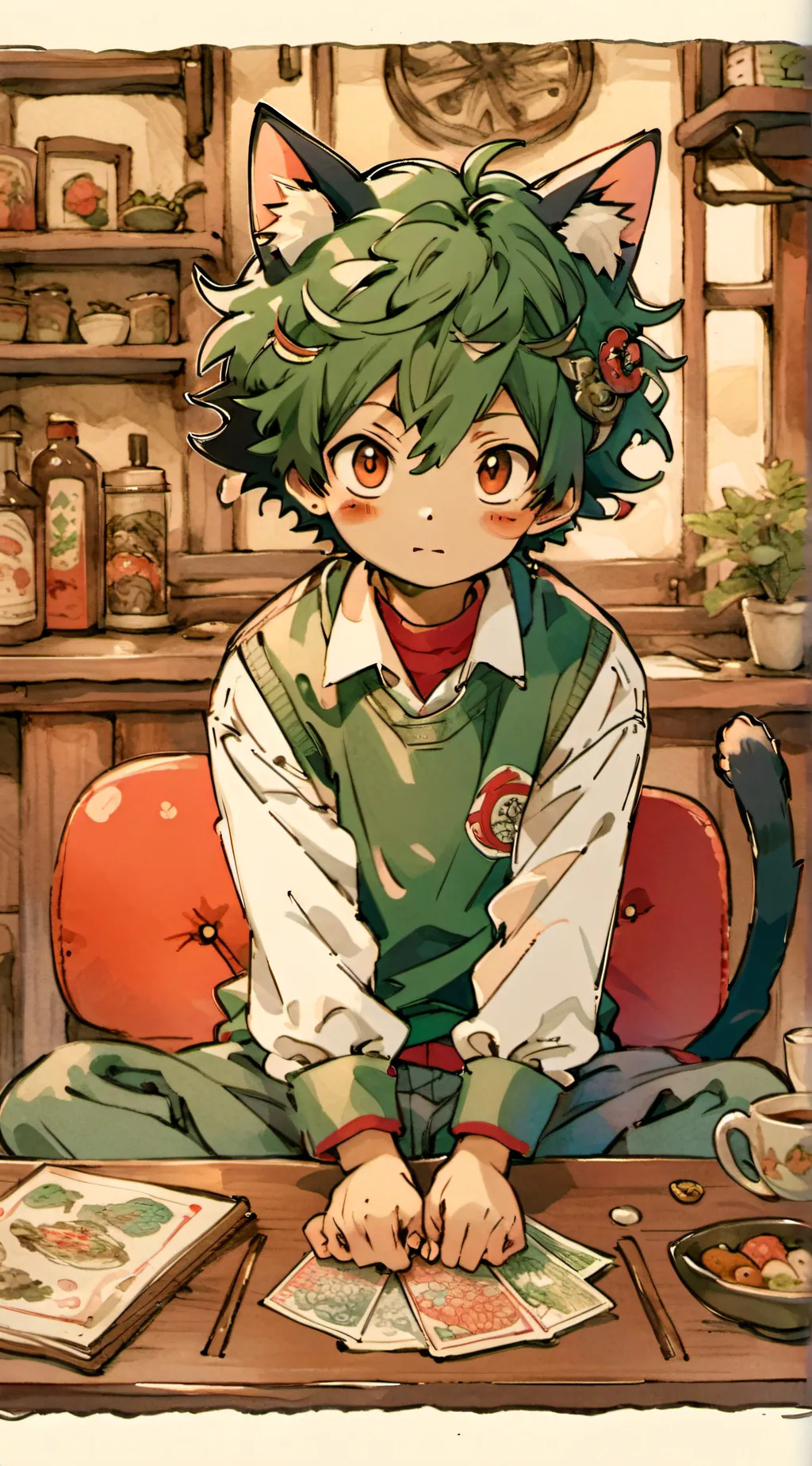 ai character: Neko Deku OwO background