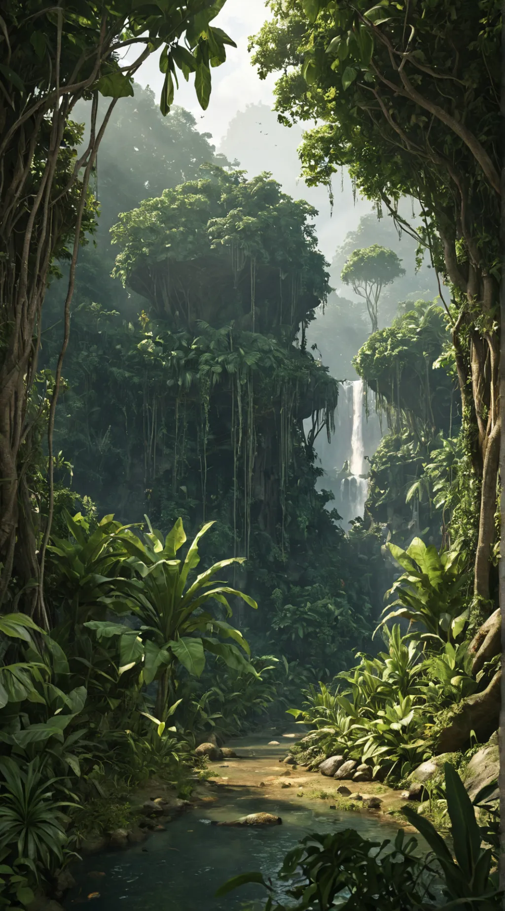 ai character: the jungle background