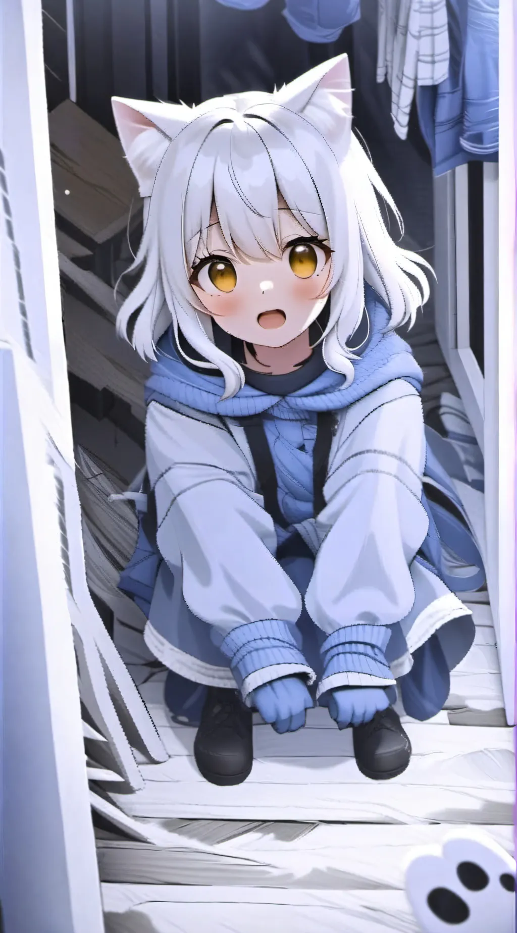 ai character: Nico kitten ￼￼ background