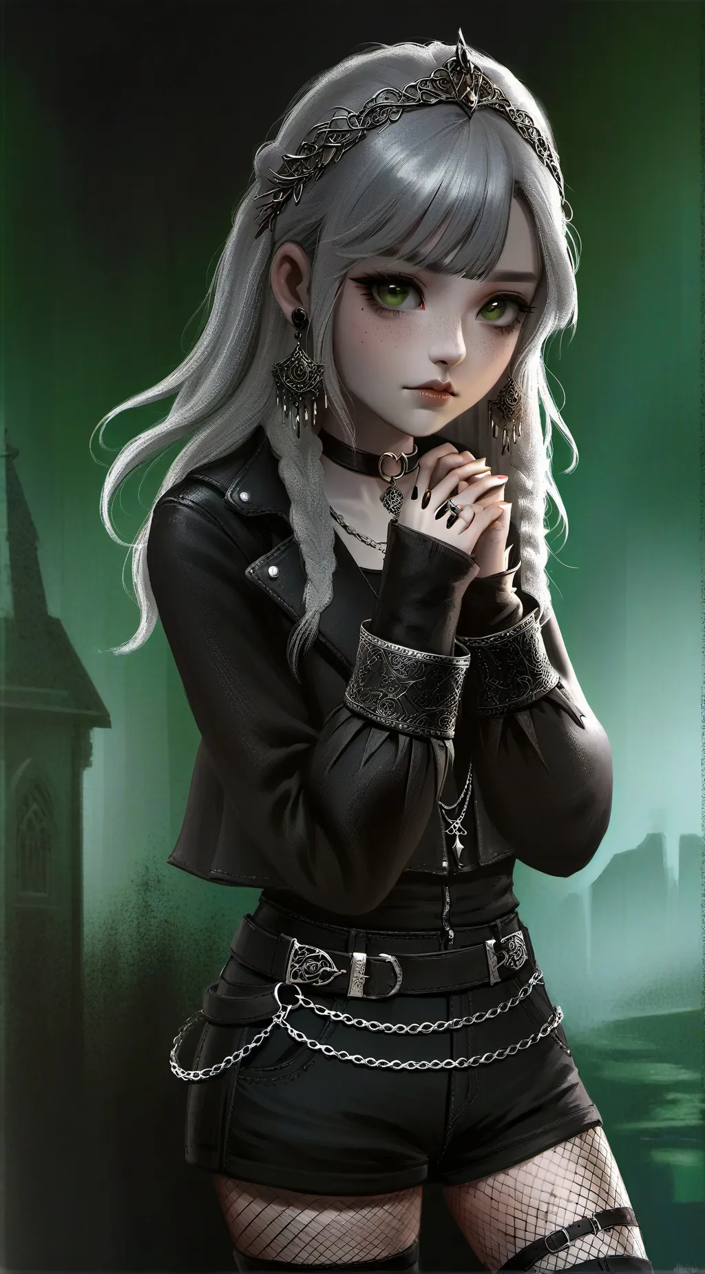 ai character: Hazel🖤🤍 background