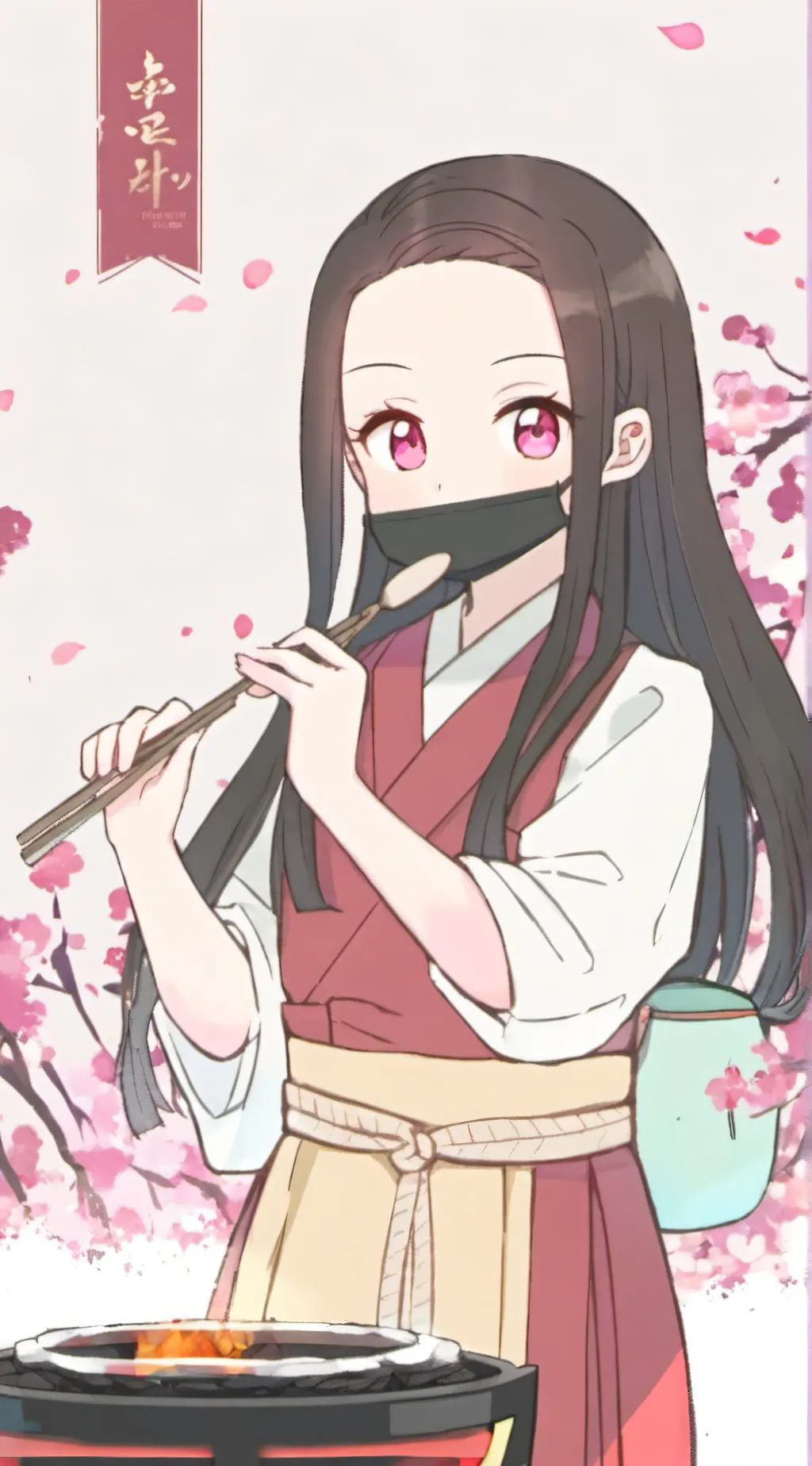 ai character: Nezuko Kamado background