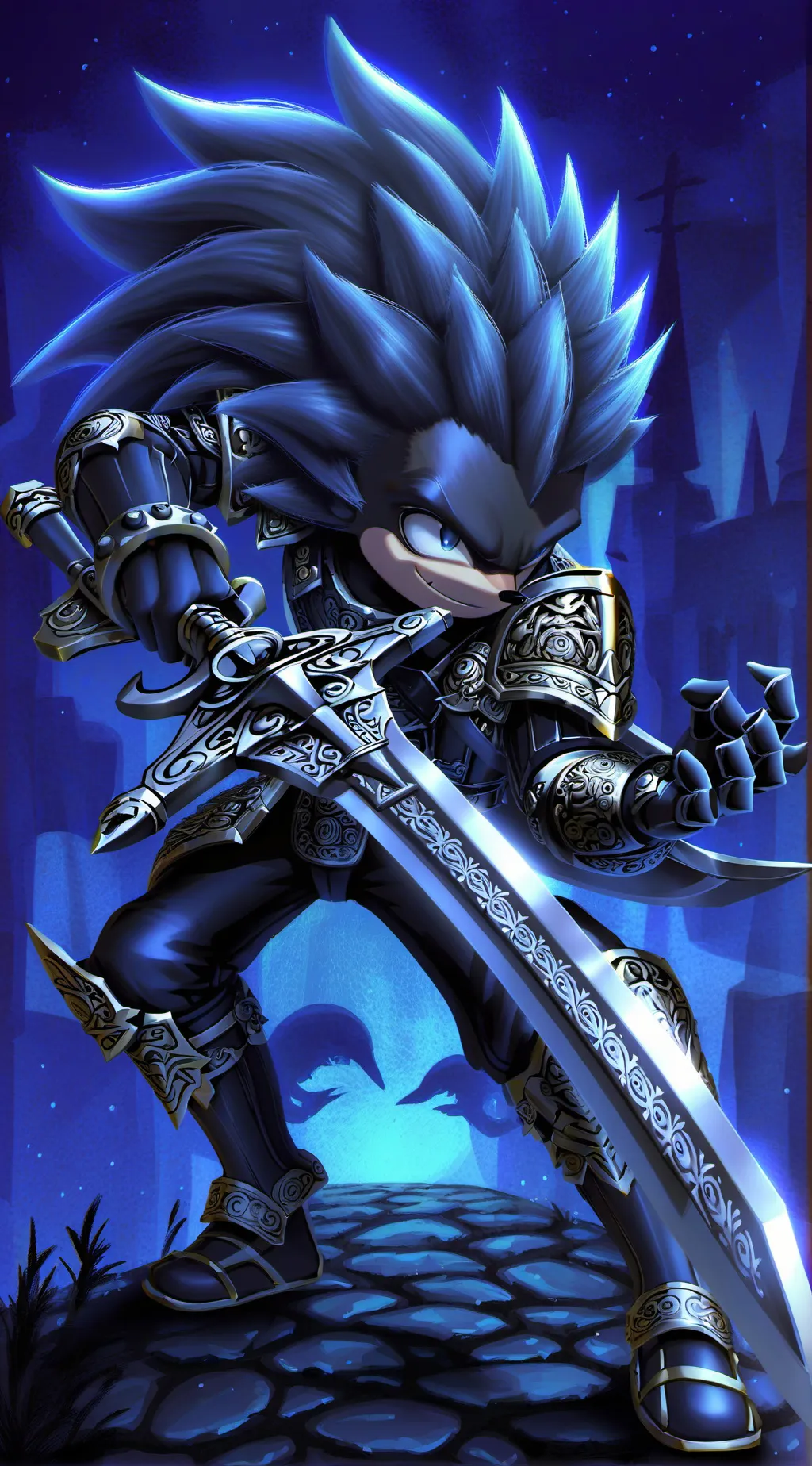 ai character: Search shadow background