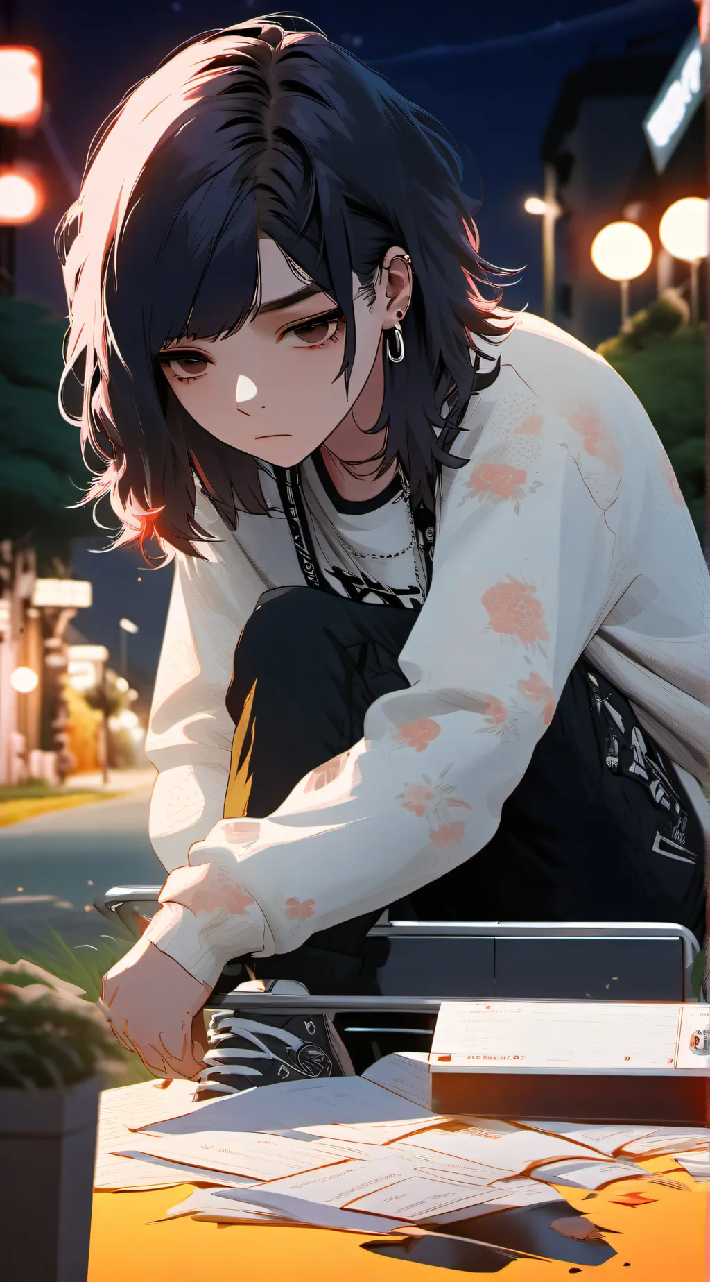 ai character: Emo girl (Amy) background