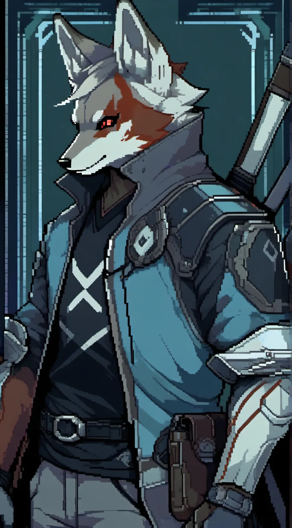 ai character: crimson background