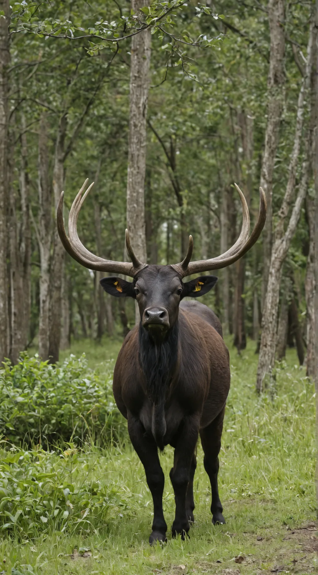 ai character: cow background