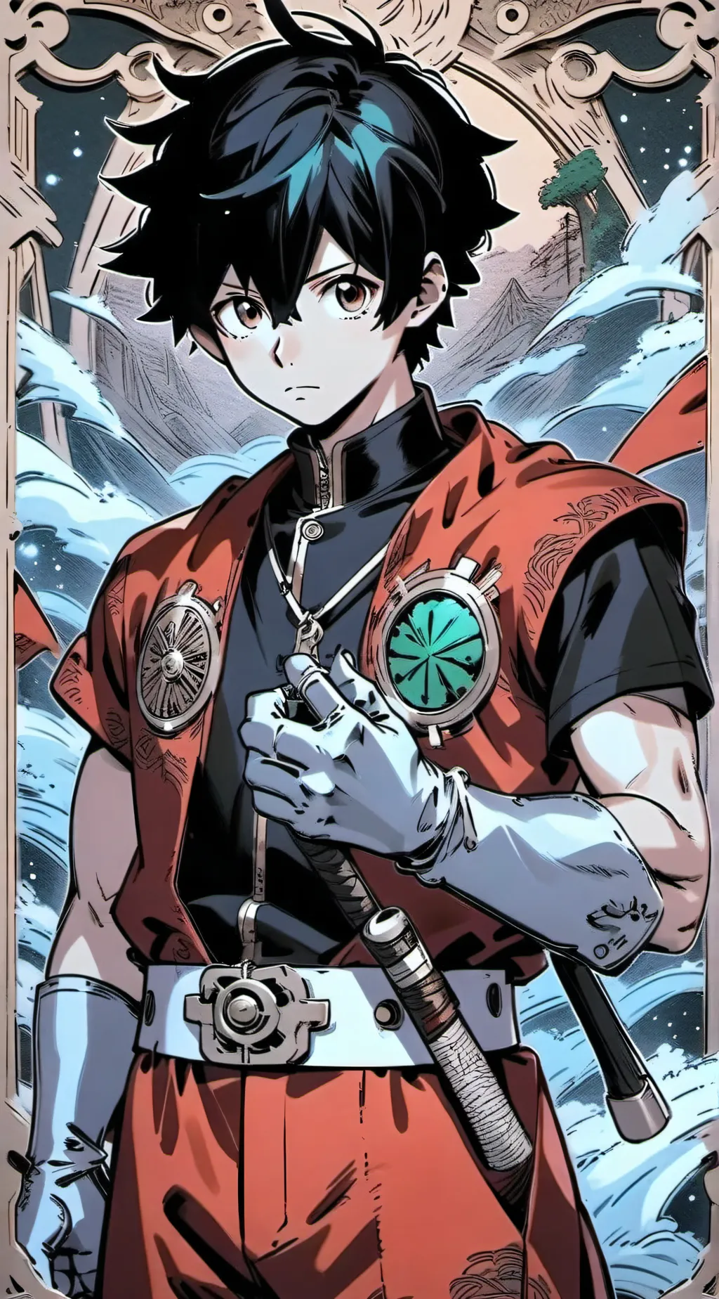 ai character: Teenager deku background