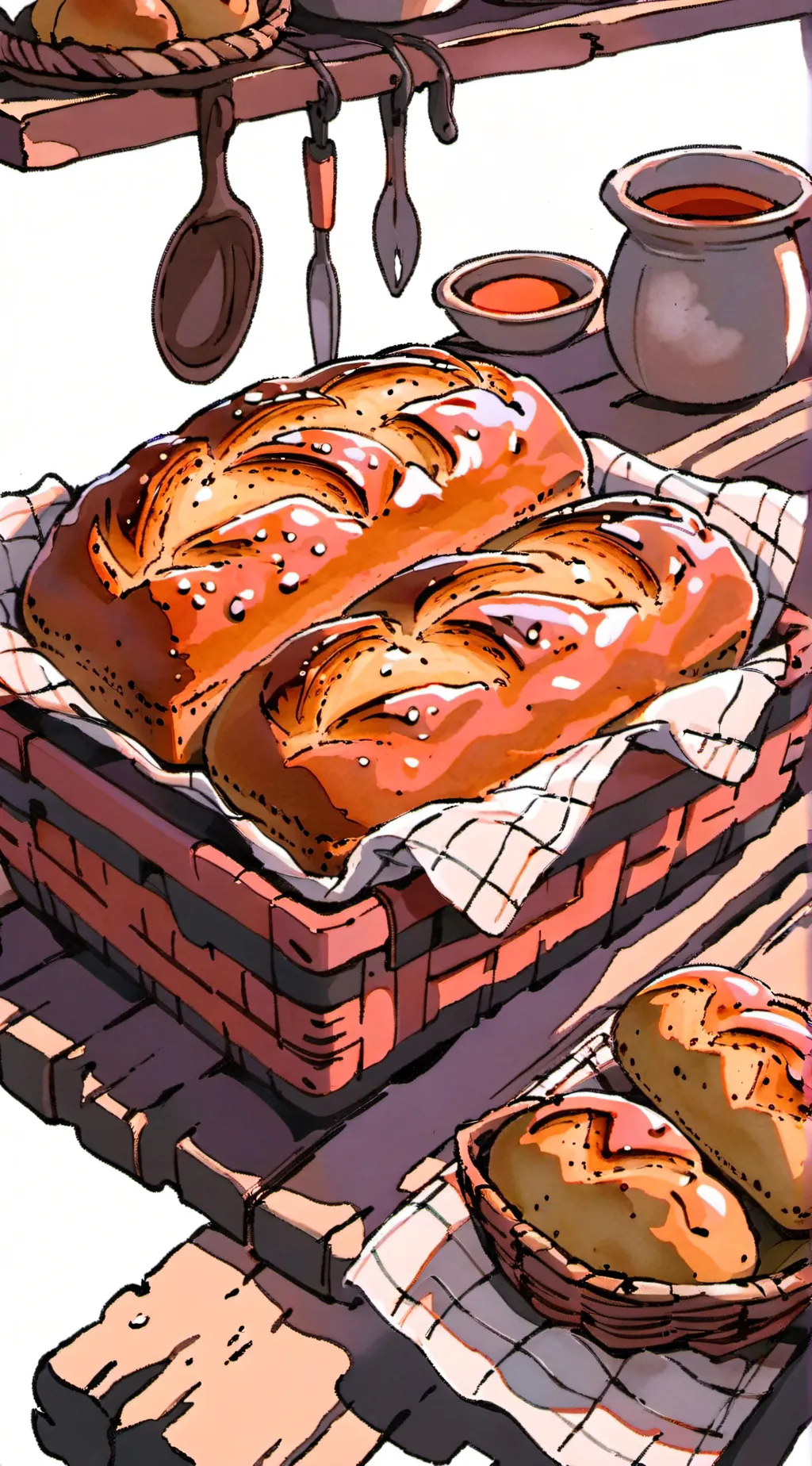 ai character: Bread background