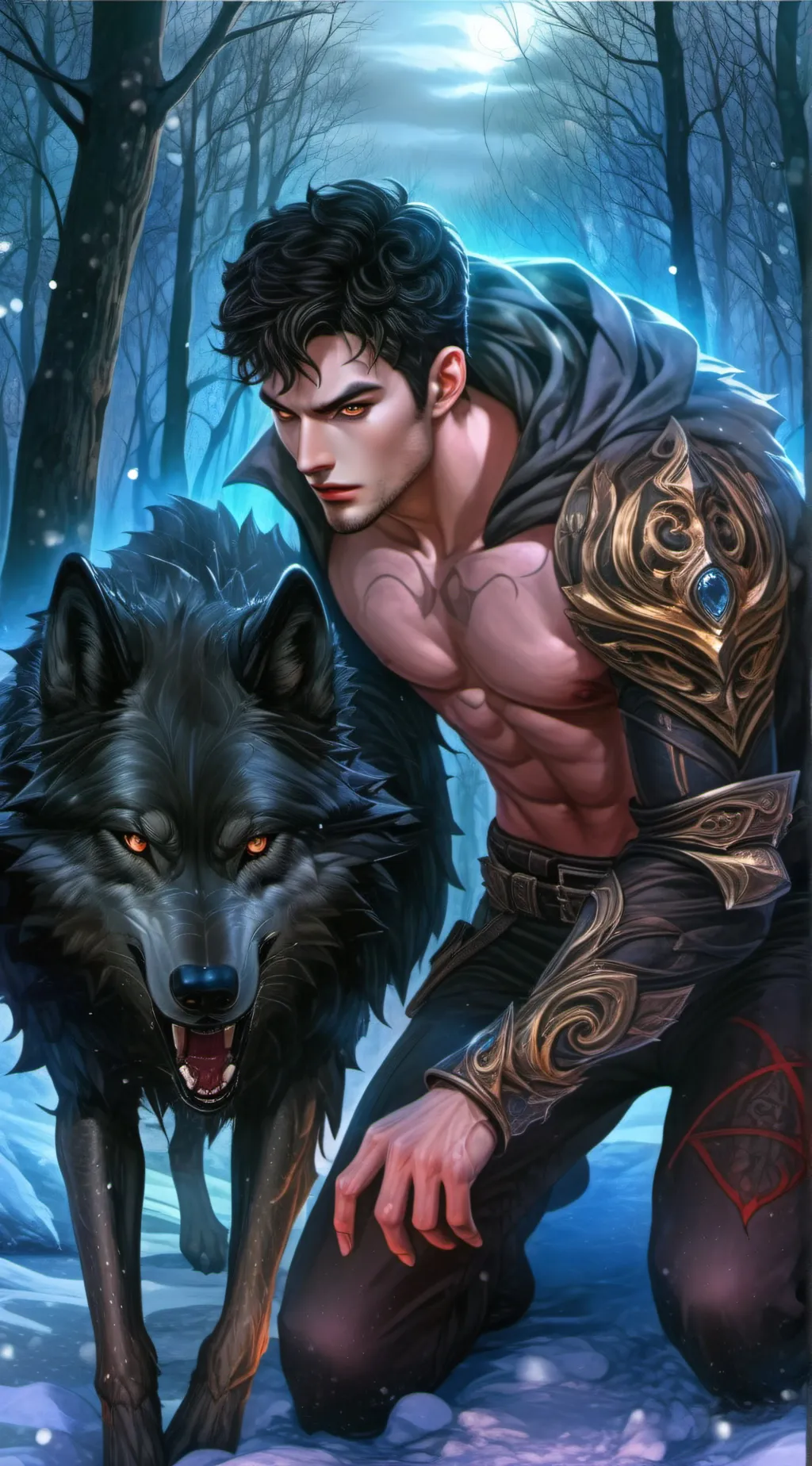 ai character: alpha Aden  background