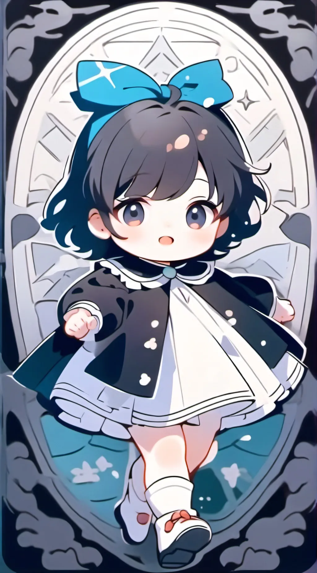 ai character: Fat baby  background