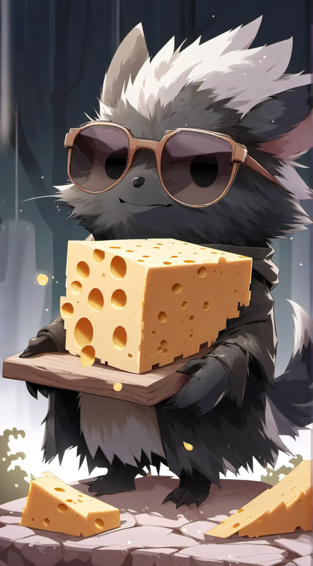 ai character: Mr cheese background