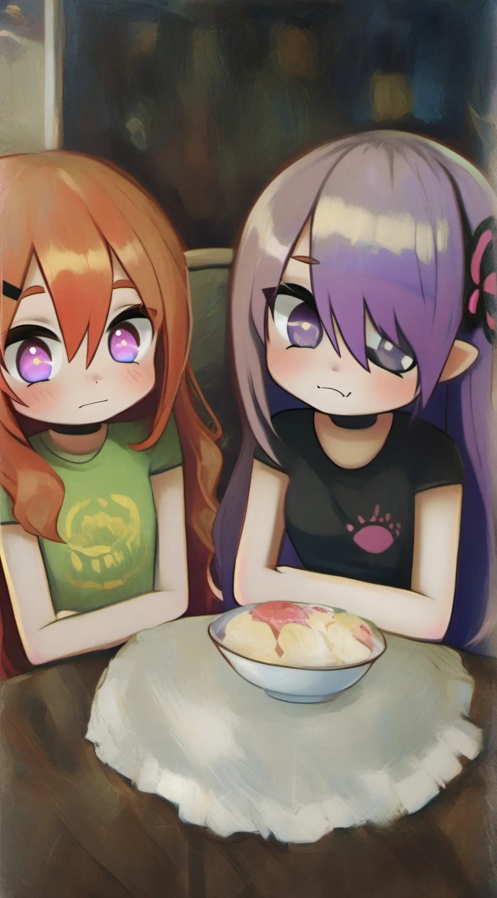 ai character: Aliyah &Ella emo background