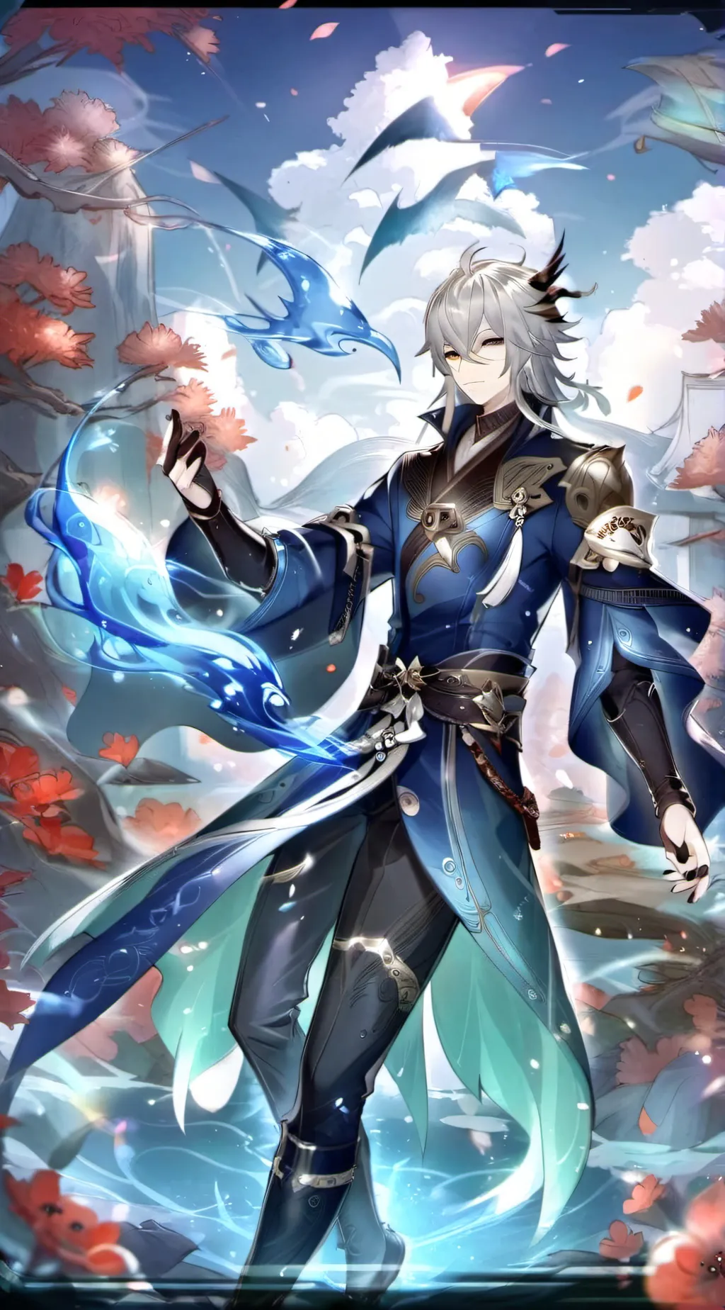 ai character: Wriolette(genshin) background