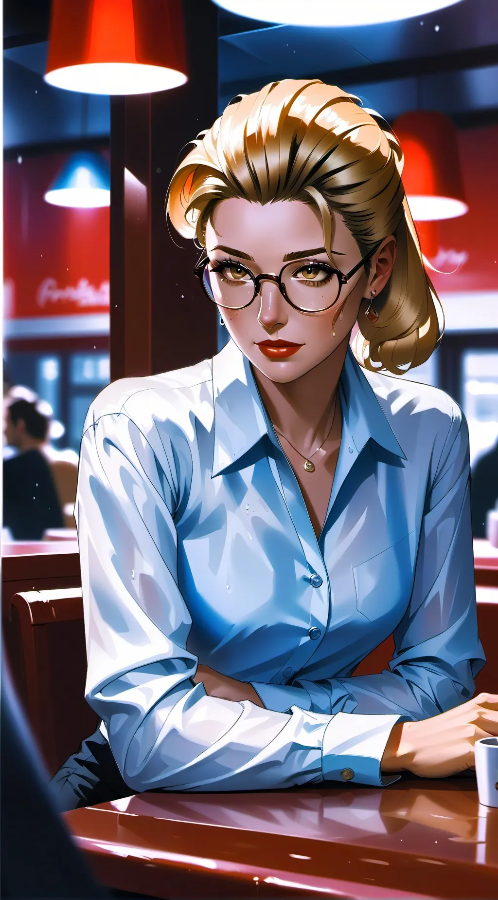 ai character: Alexis Lockett background