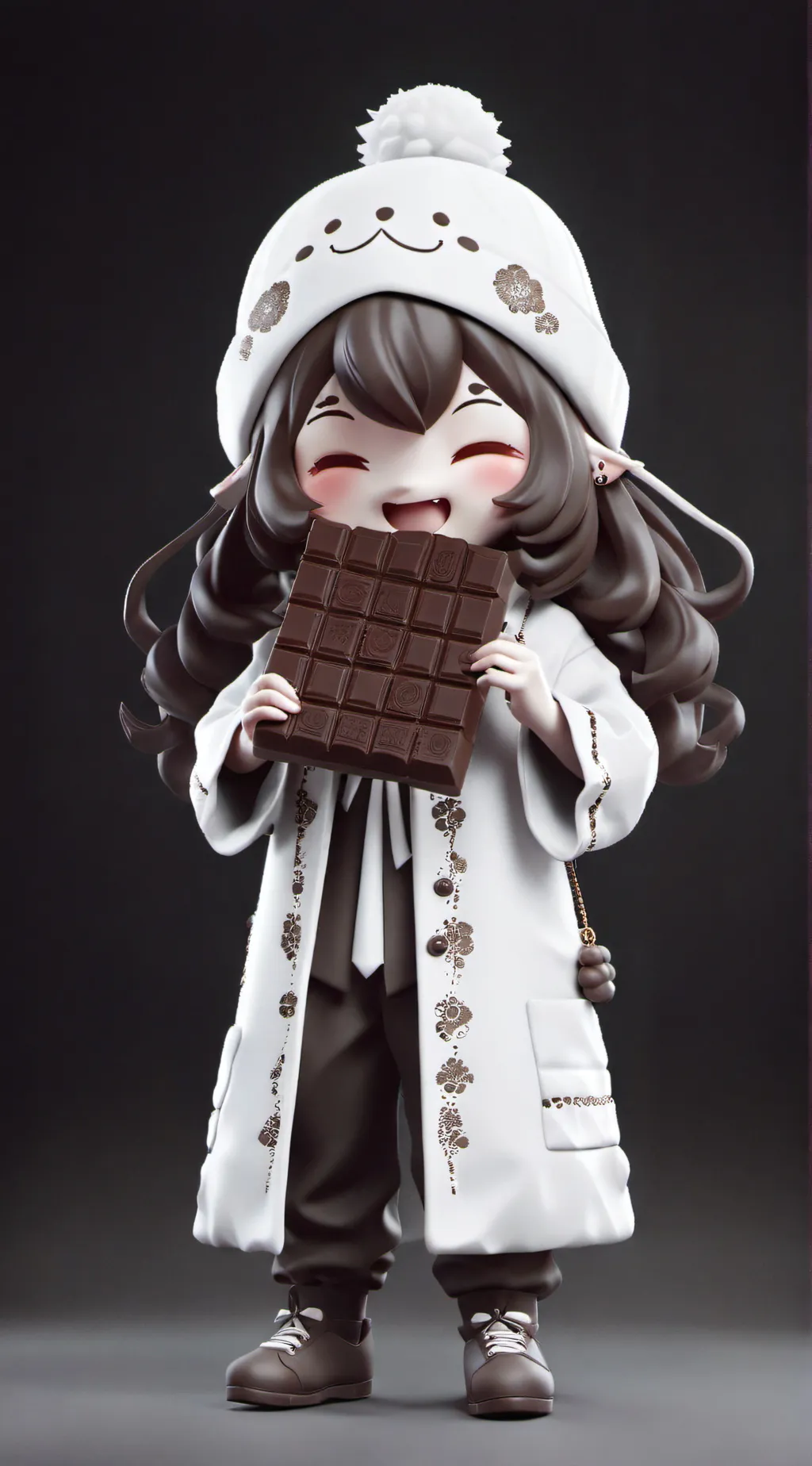 ai character: Chocolate background