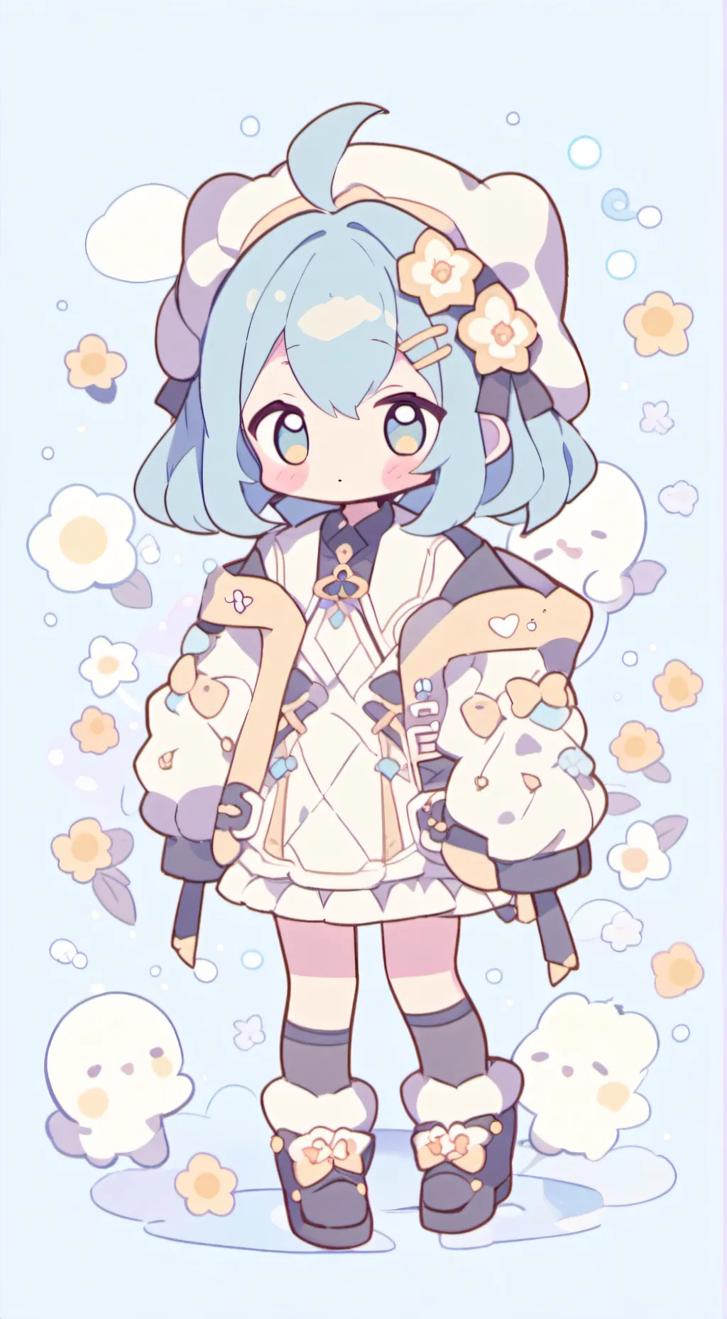 ai character: squid game 2xkpop background