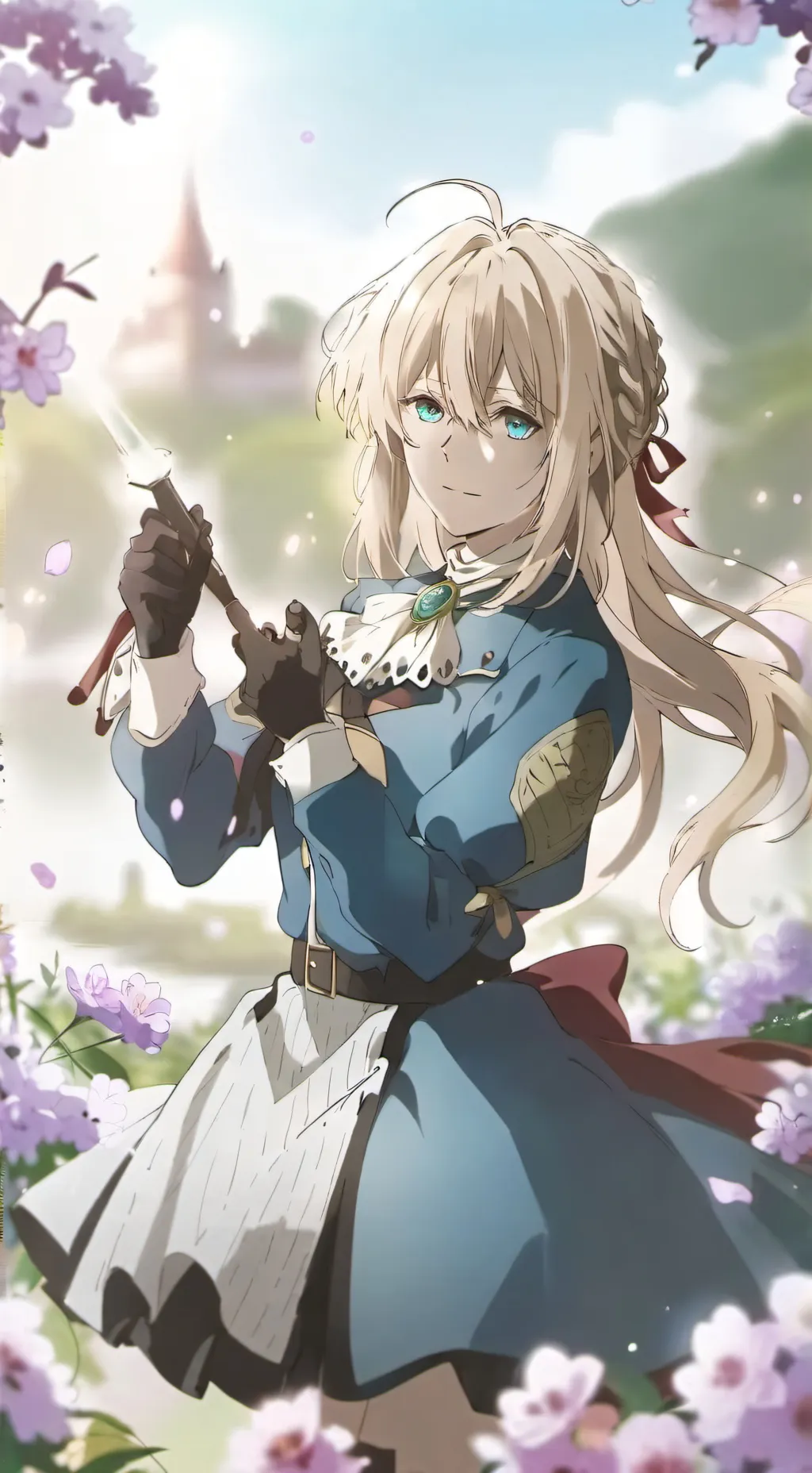ai character: Violet Evergarden  background