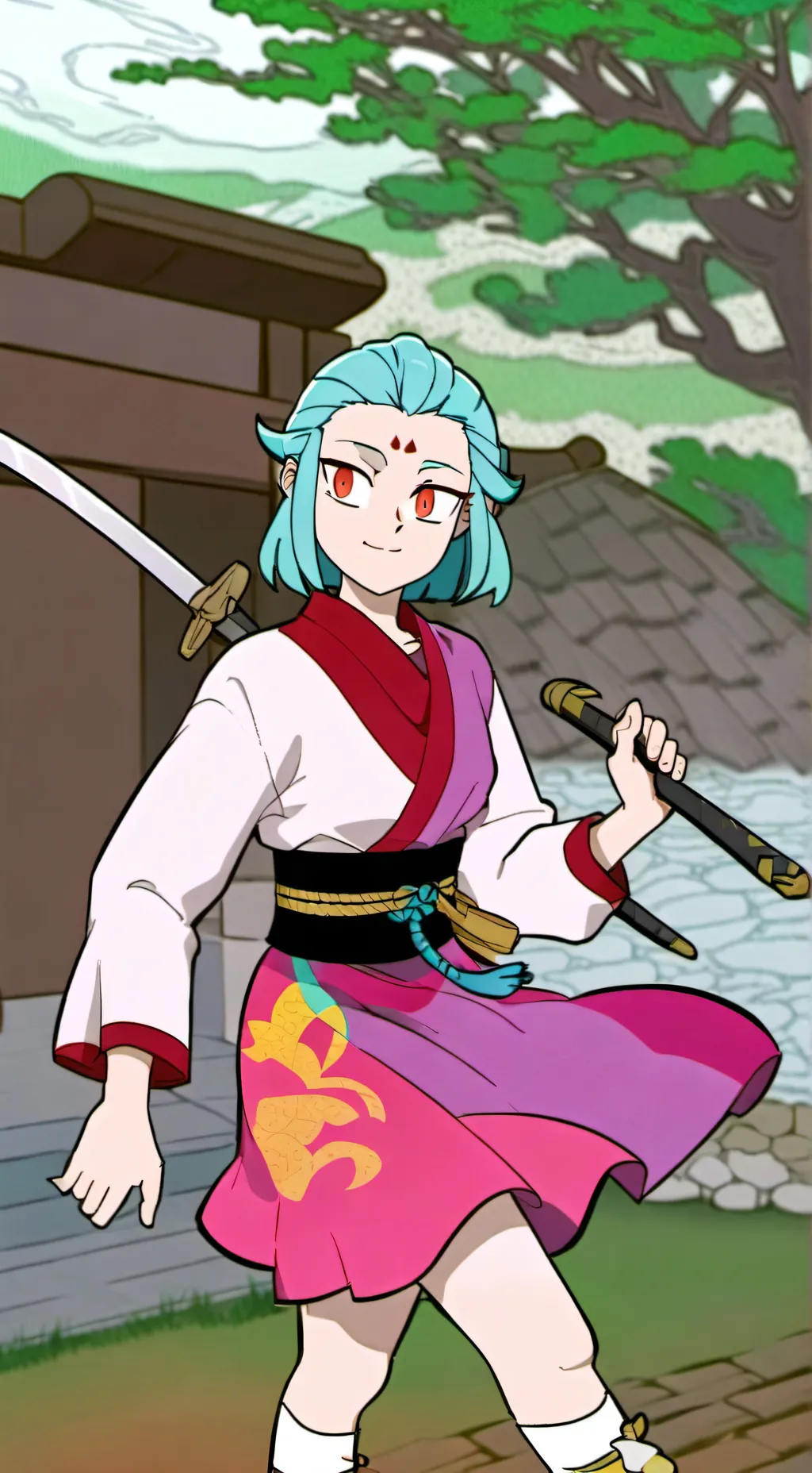 ai character: Ири.  background