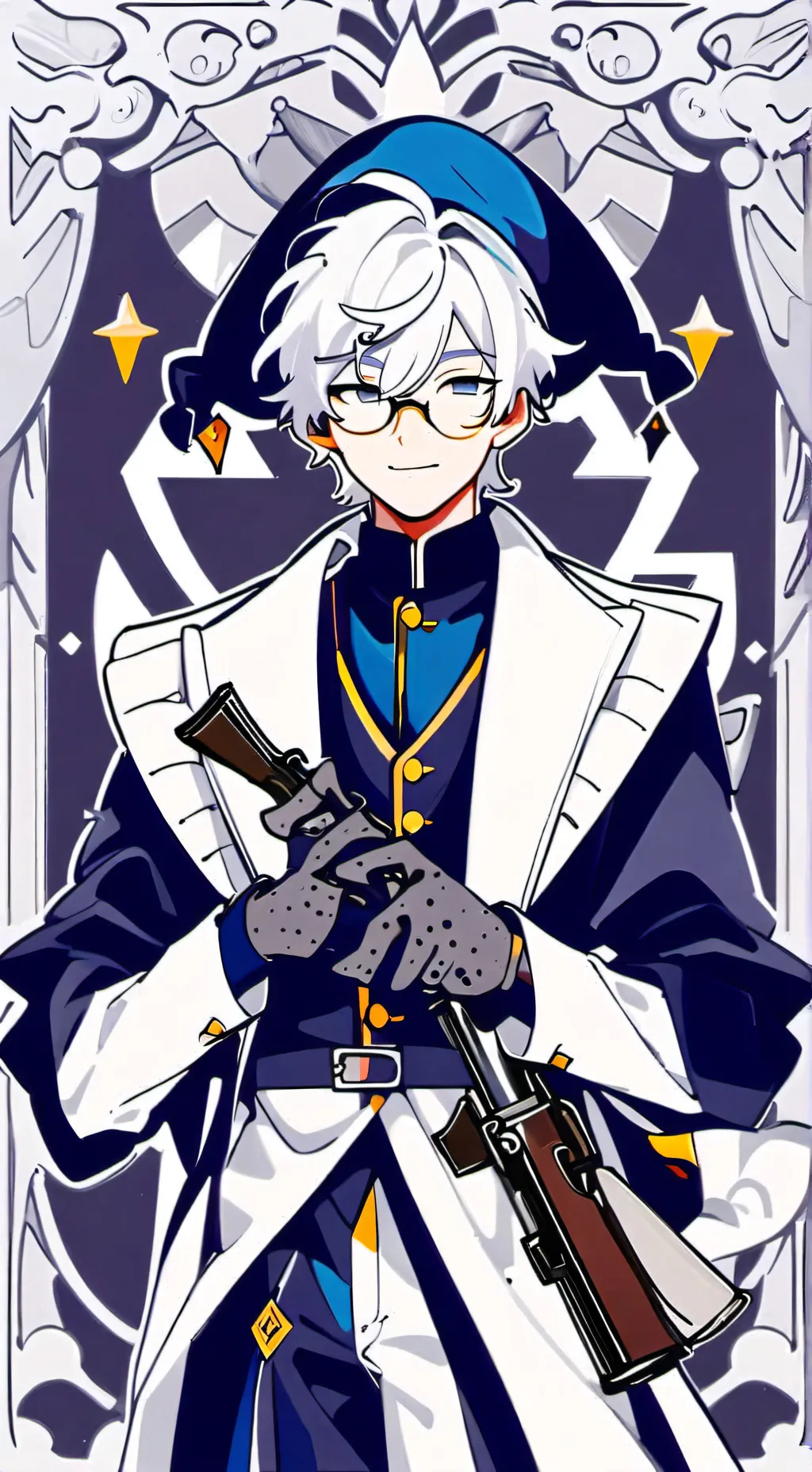 ai character: Shadow milk cookie background