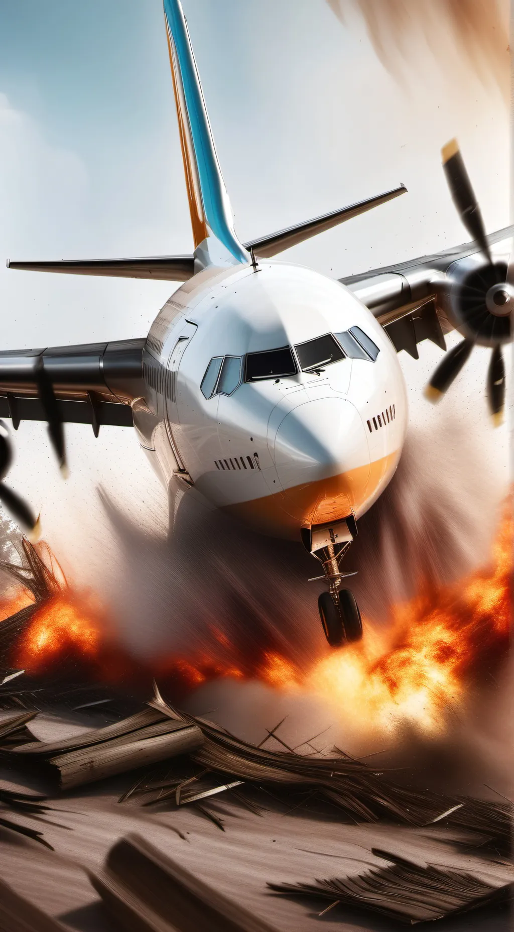 ai character: plane crash! ✈️🔥☠️ background