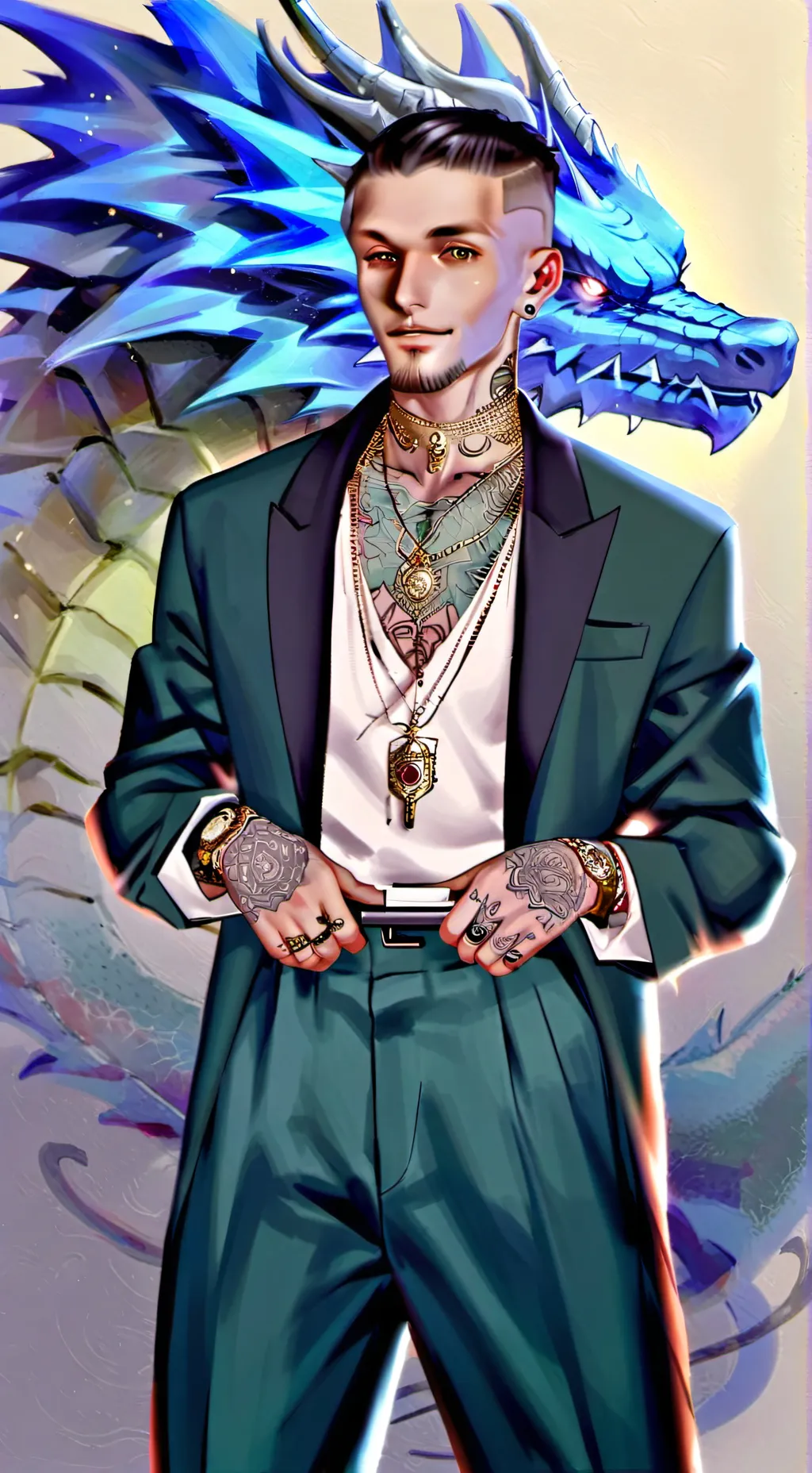 ai character: dragon king mha background