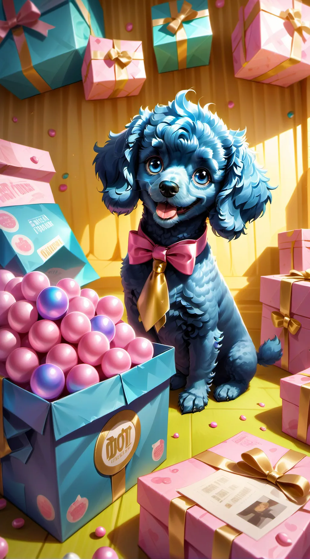 ai character: Bubble background