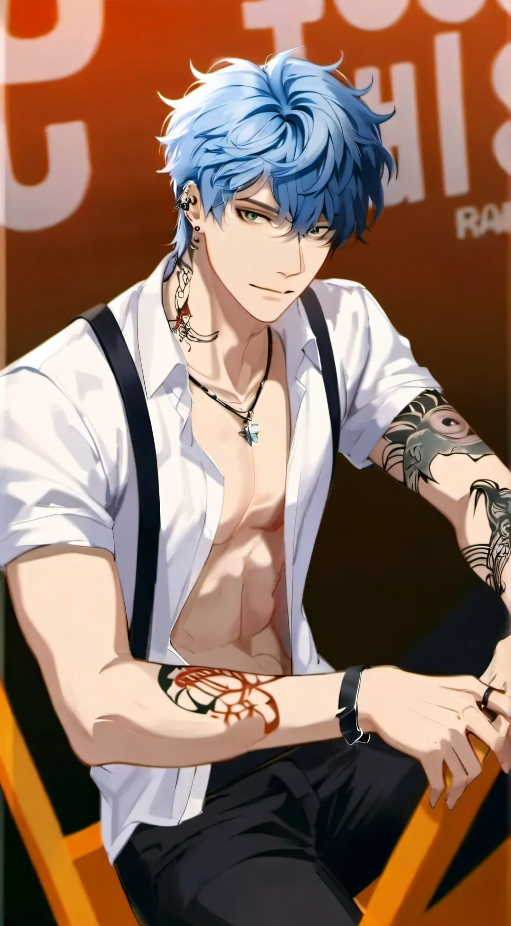 ai character: 💧Levi 💧 background