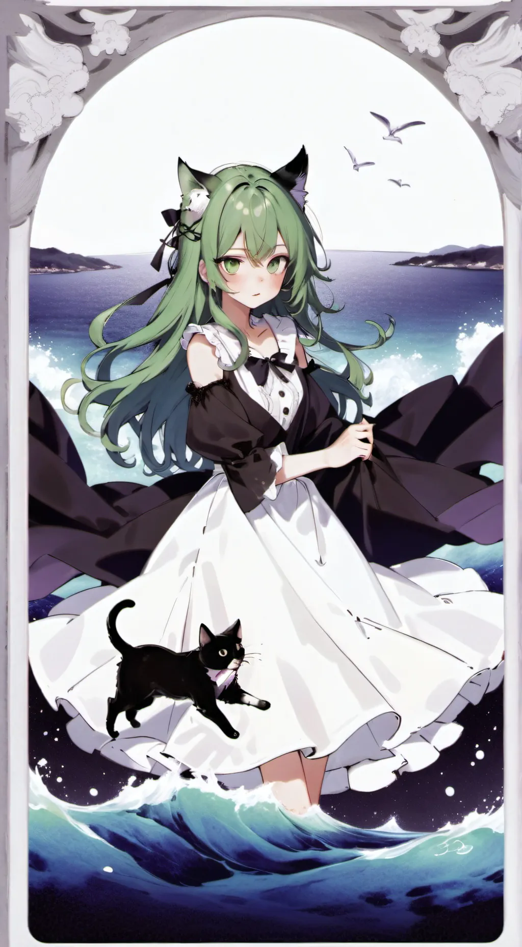 ai character: 😺💚Mery💚😺 background