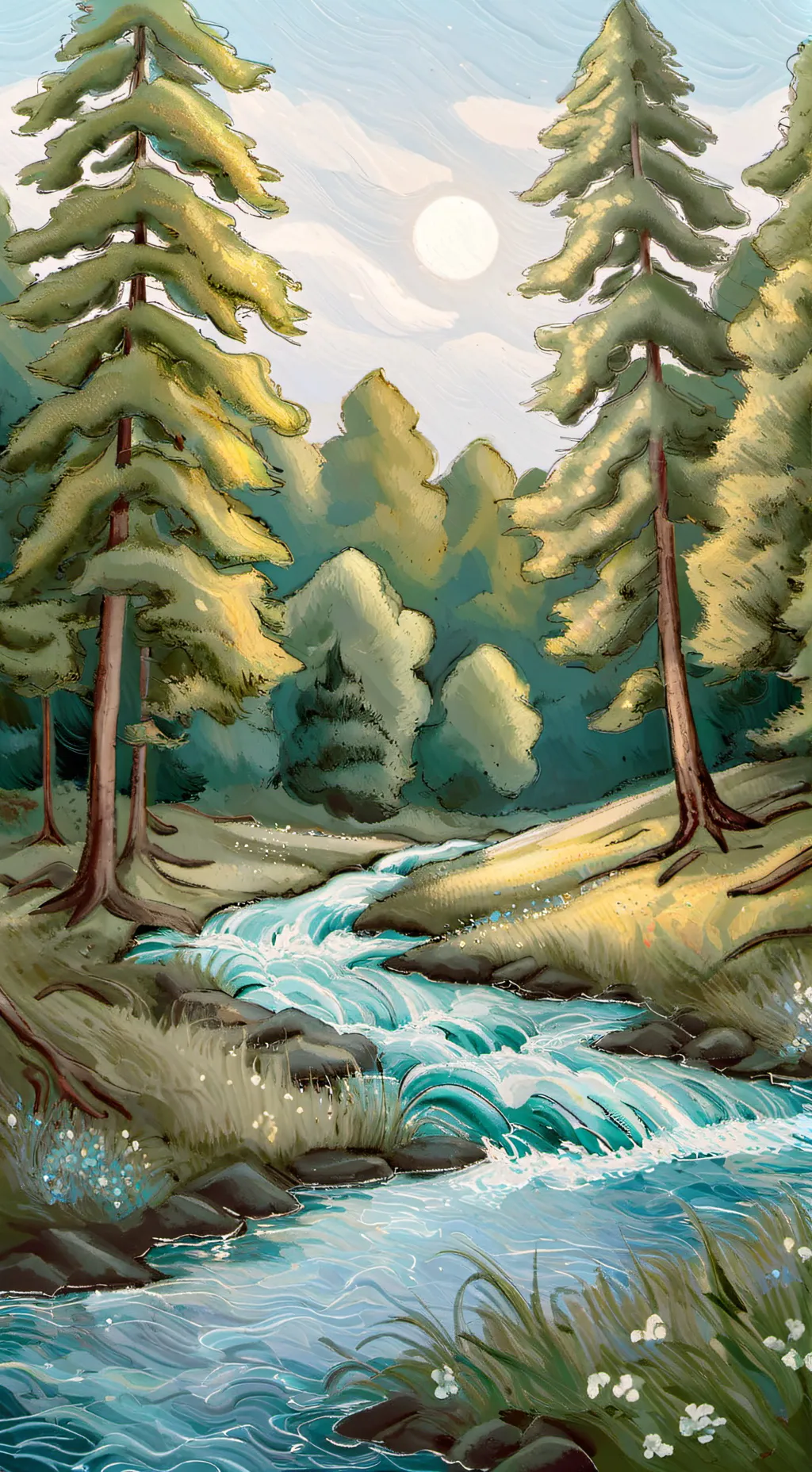 ai character: Smiling criters  background