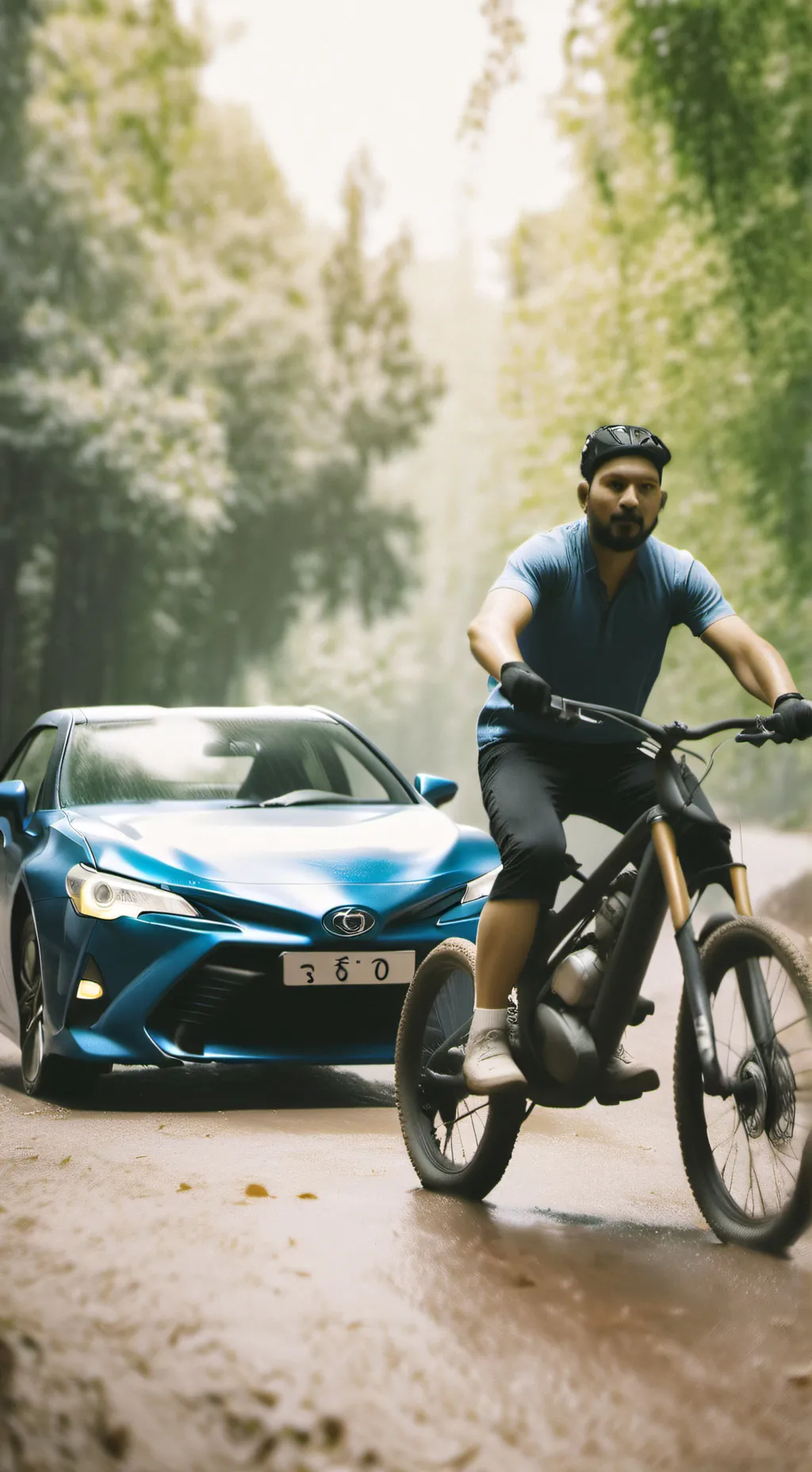 ai character: MHA BIKE CRASH background