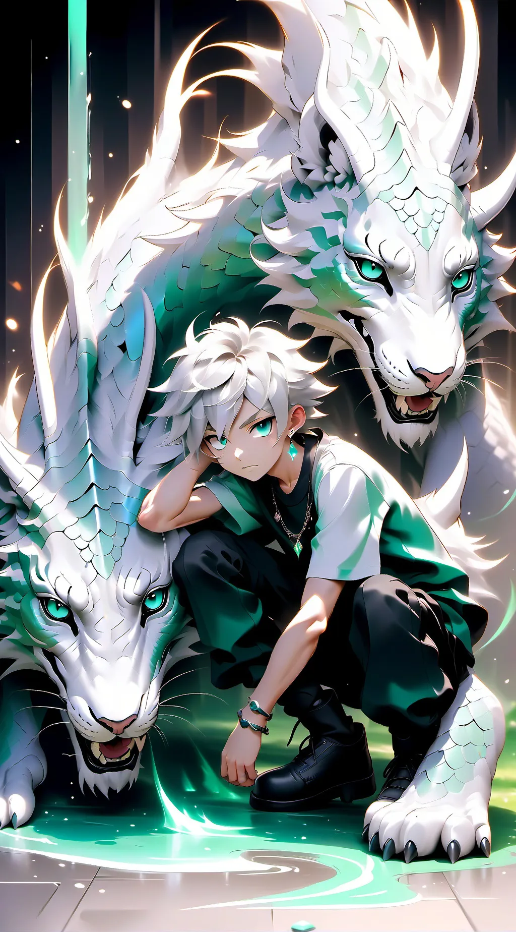 ai character: белый background