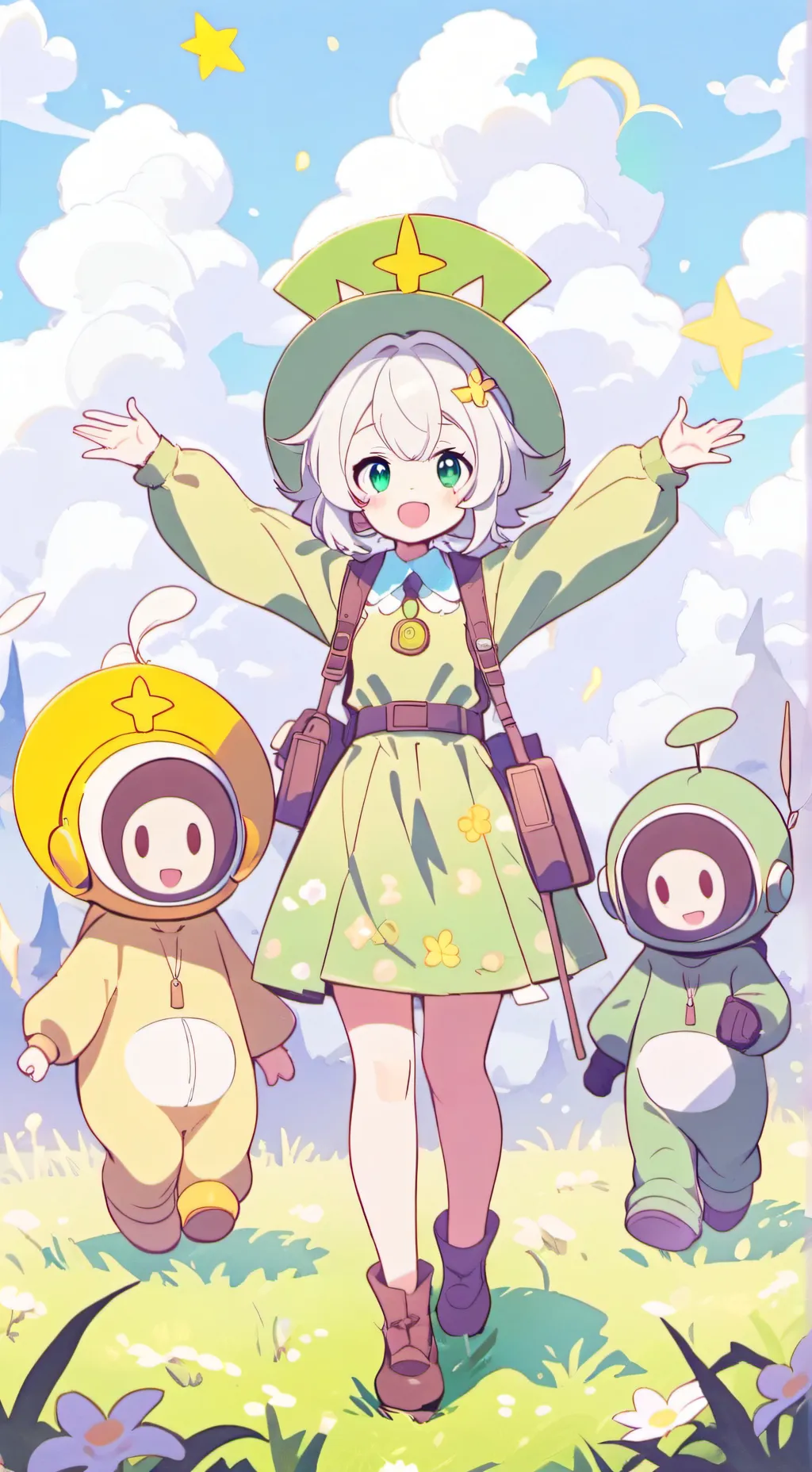 ai character:  Teletubbies background