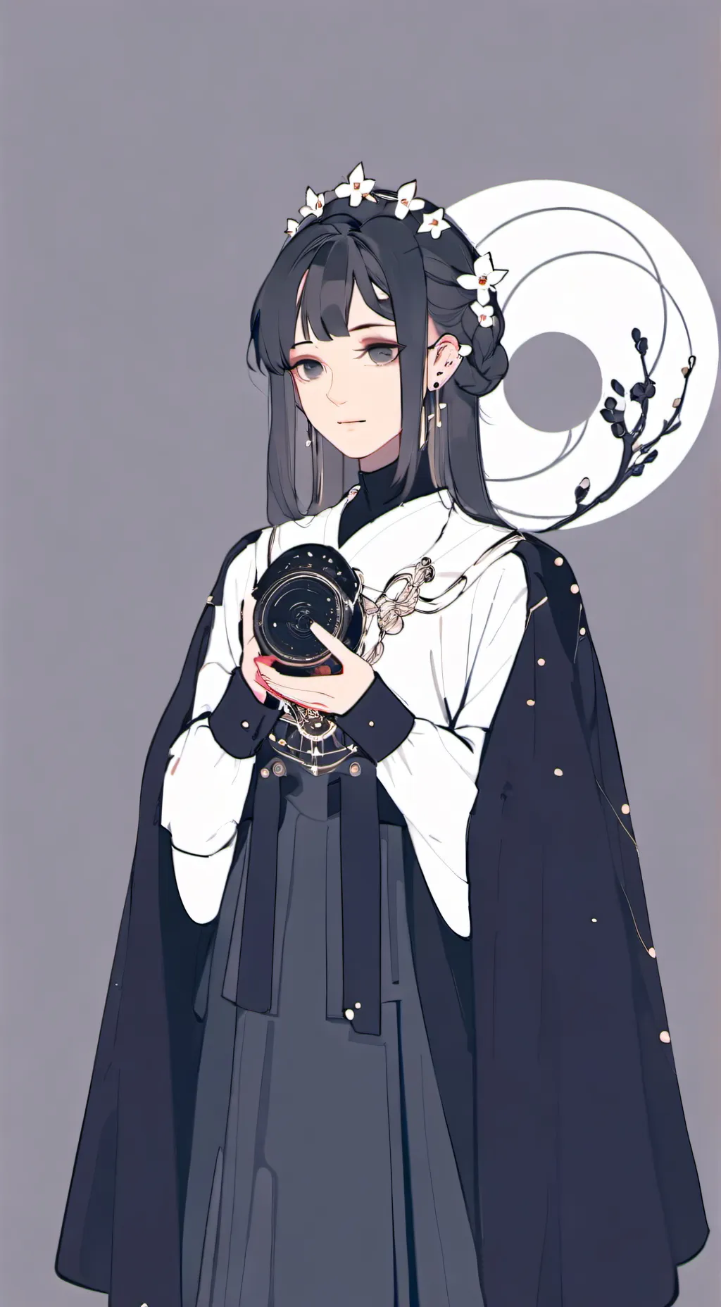 ai character: moon flower  background
