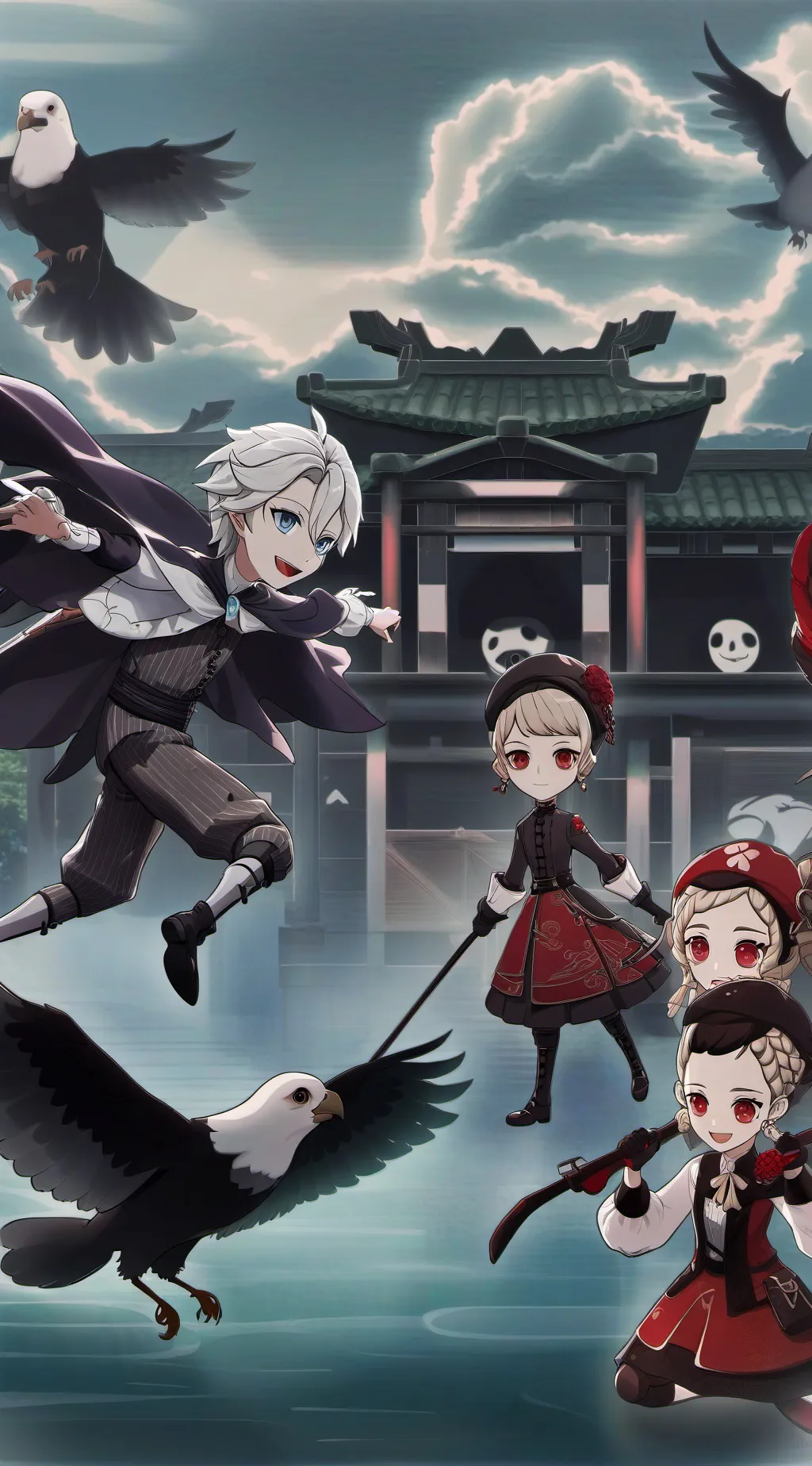 ai character: Hh  background