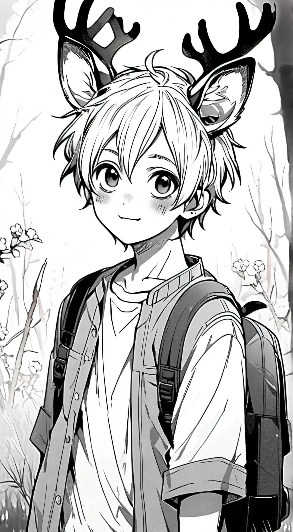 ai character: Zombie Deer Furry background