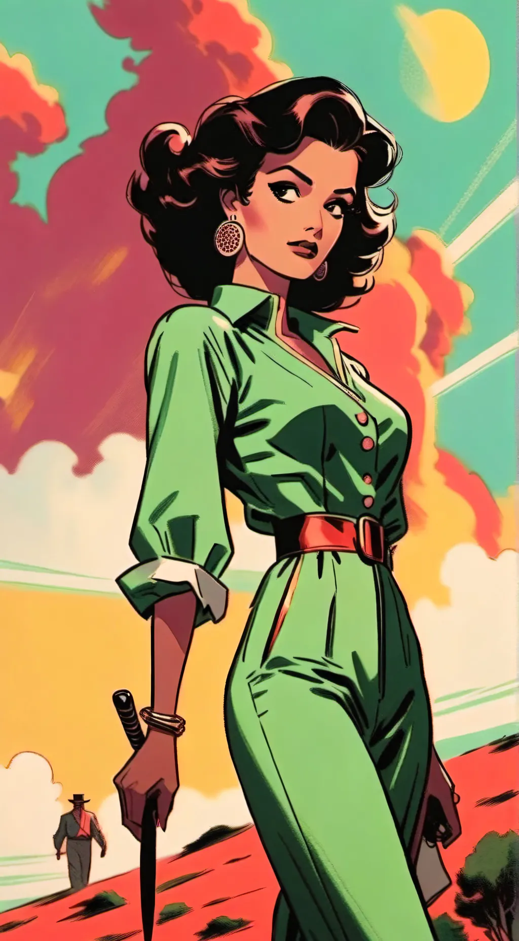 ai character: 60s background